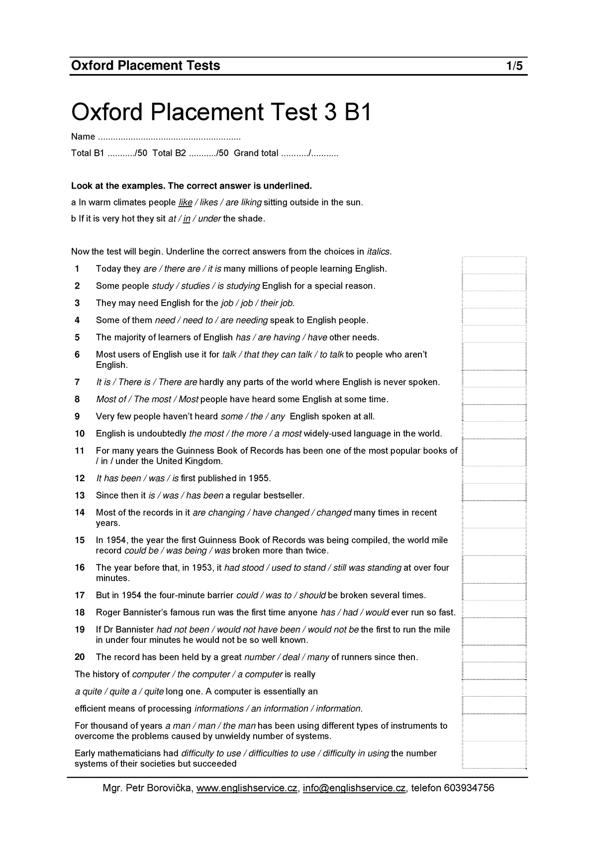 oxford-placement-tests-3-b1-2-2-oxford-placement-test-3-b-name-studocu