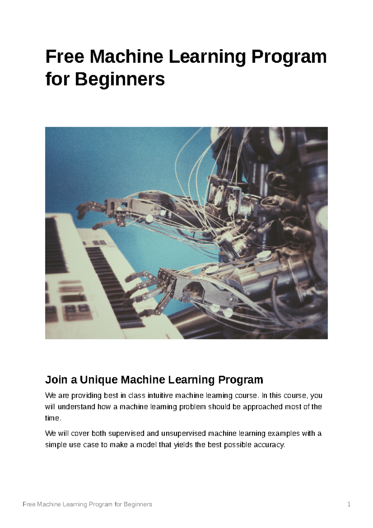 Free Machine Learning Program for Beginners 6237471 bc0 - Free Machine ...