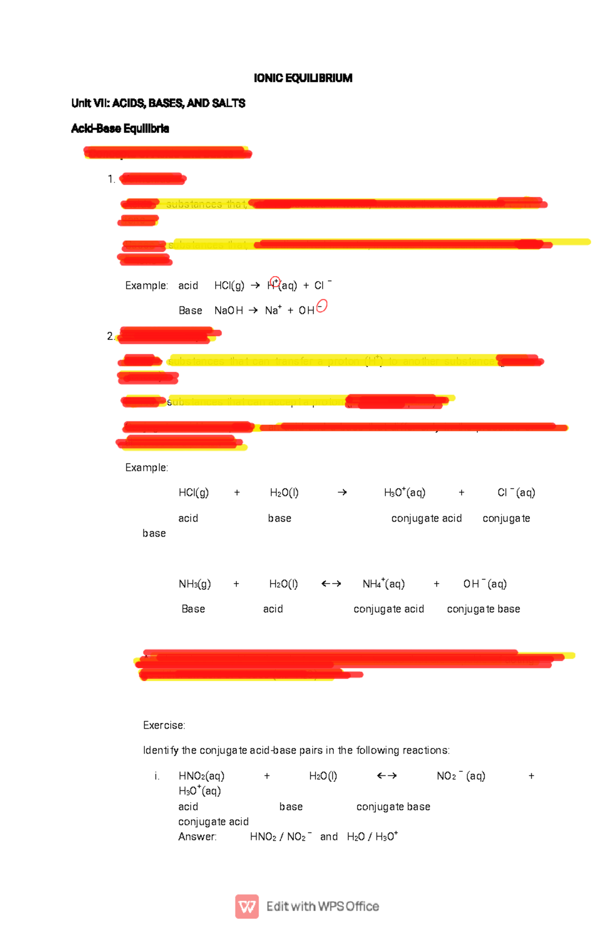 Ionic Equilibrium (Acid-Base, Salt, Common-Ion Eff 230518 061327 ...