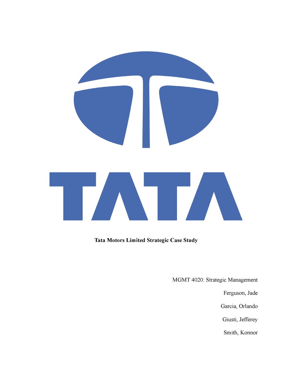 tata motors strategic management case study