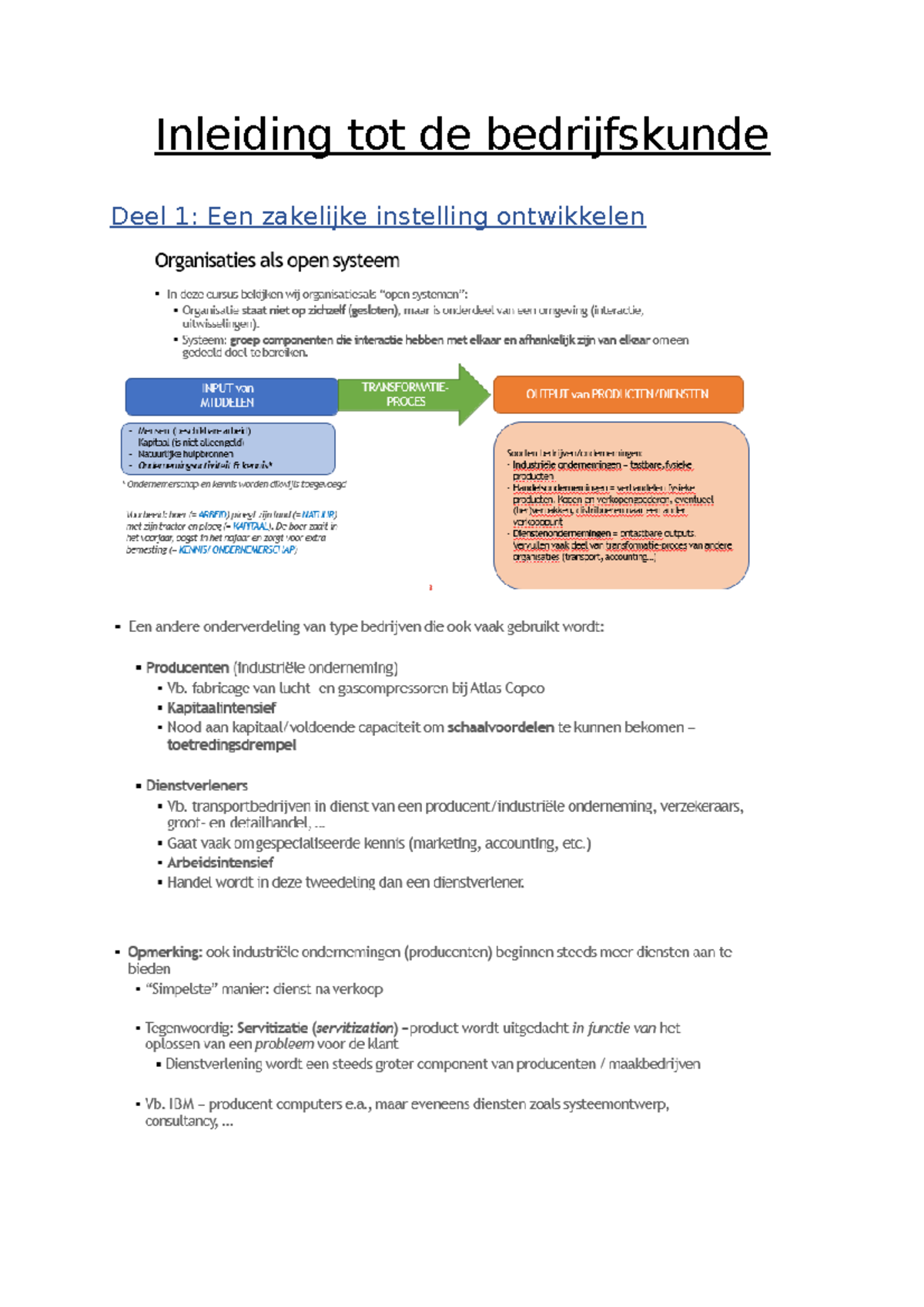 Samenvatting Inleiding Tot De Bedrijfskunde - Inleiding Tot De ...