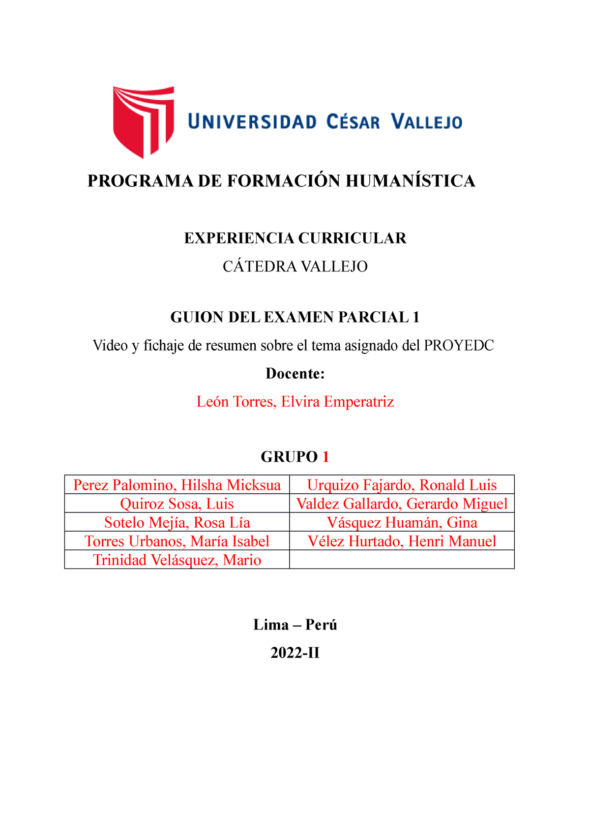 Guion PARA EL Examen Parcial DE Cátedra Vallejo- Sesión 4 - PROGRAMA DE ...