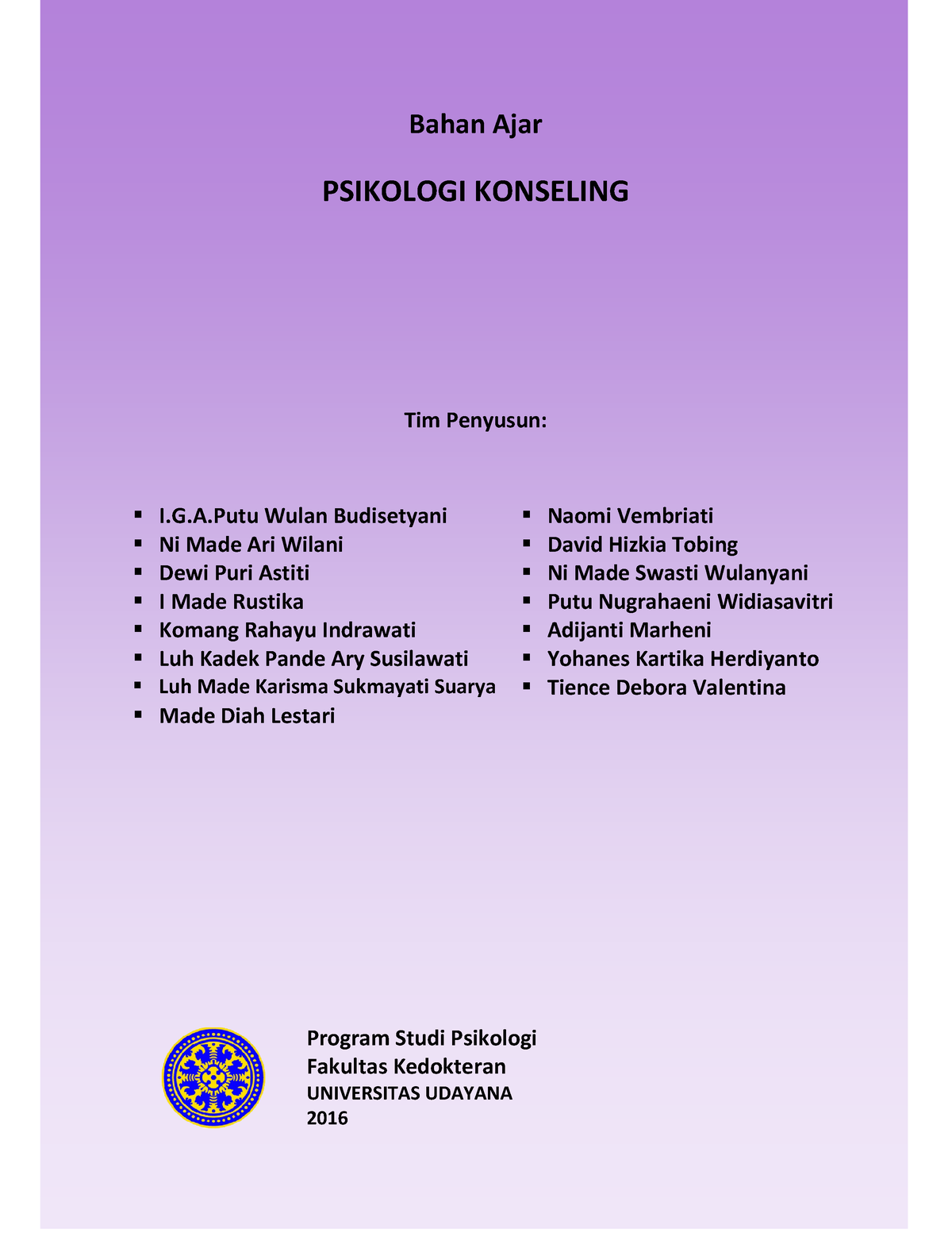 Buku Ajar Psikologi Konseling - Bahan Ajar PSIKOLOGI KONSELING Tim ...