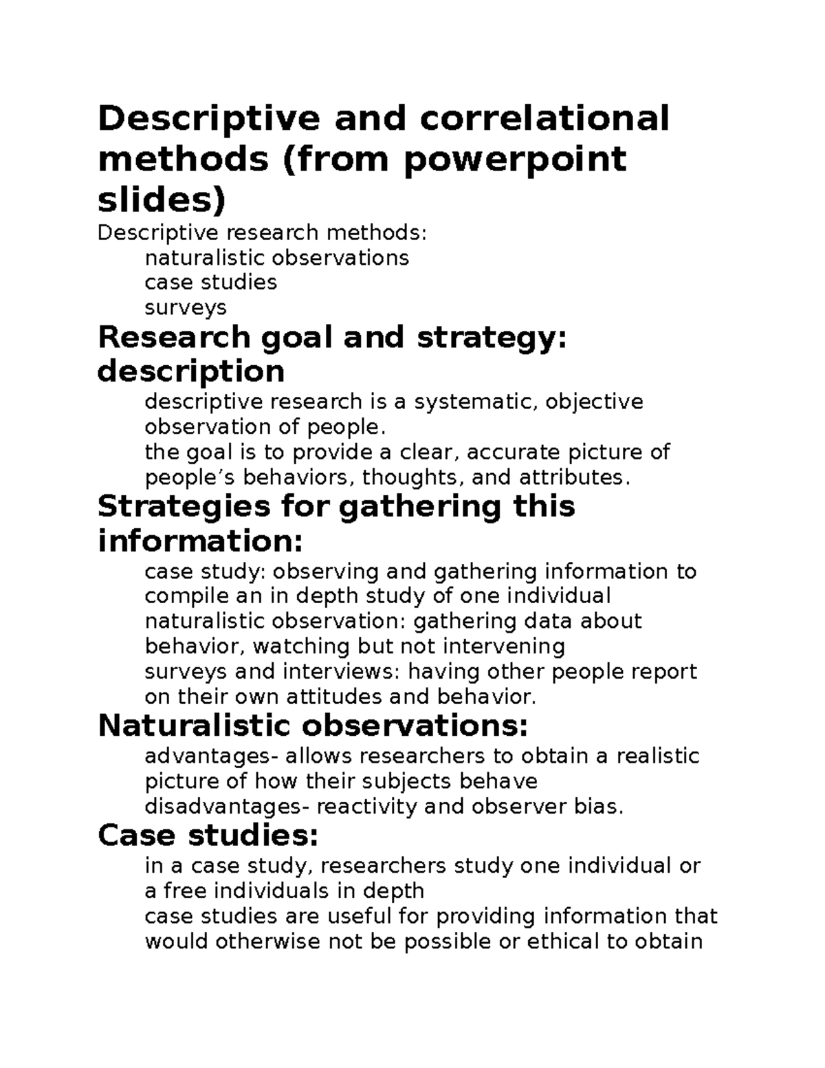 Descriptive and correlational methods - Descriptive and correlational ...