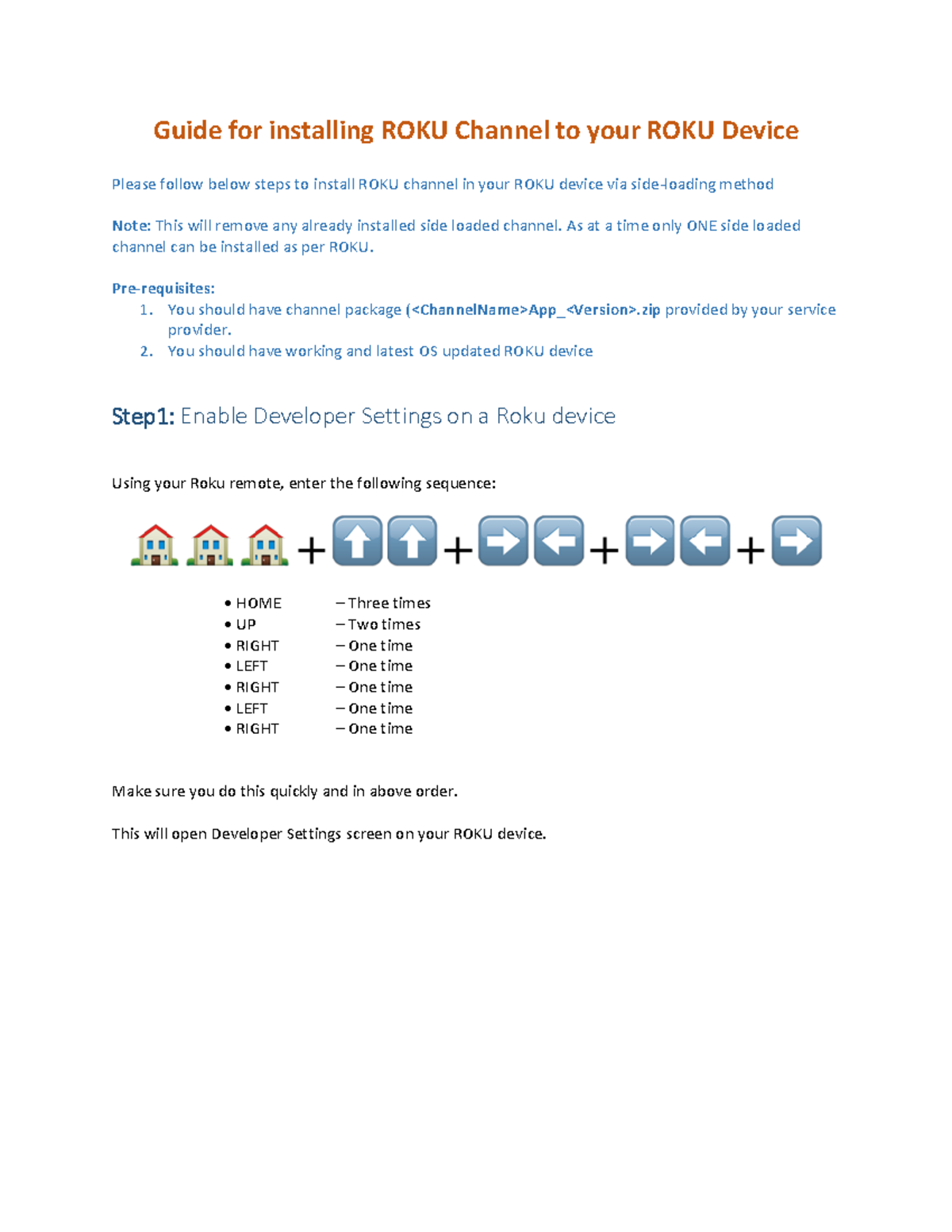 Guide for Installing Roku Channel on ROKU device - Guide for installing ...