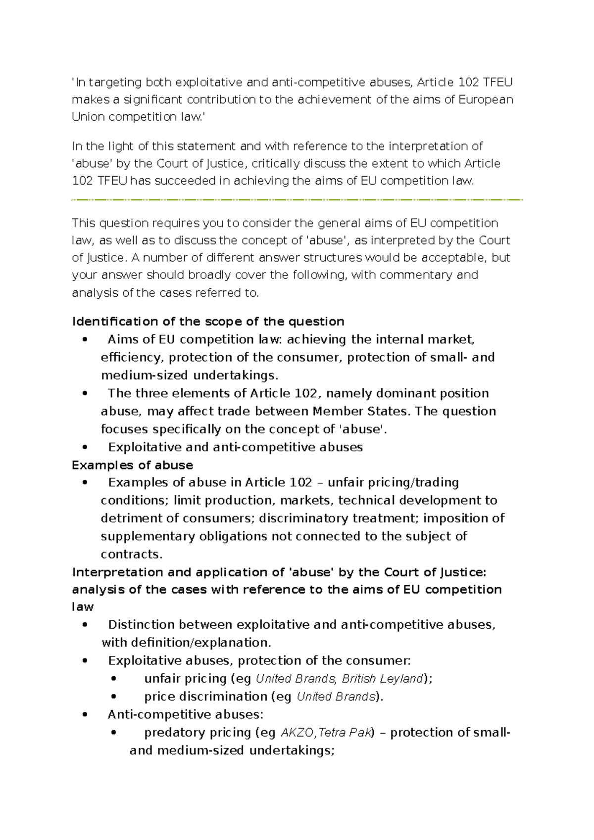 Essay " 102 Essay A101 Essay" 'In targeting both exploitative and