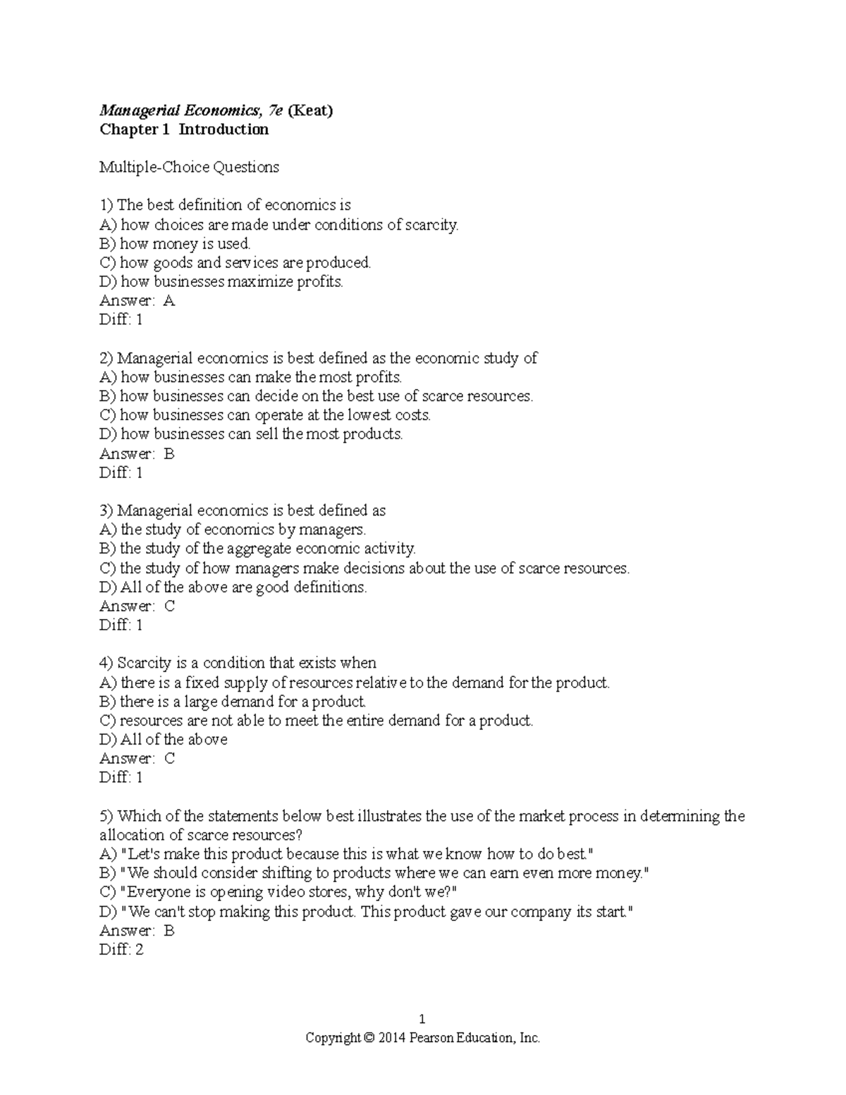 Chapter 1 Introduction To Managerial Economics - Managerial Economics ...