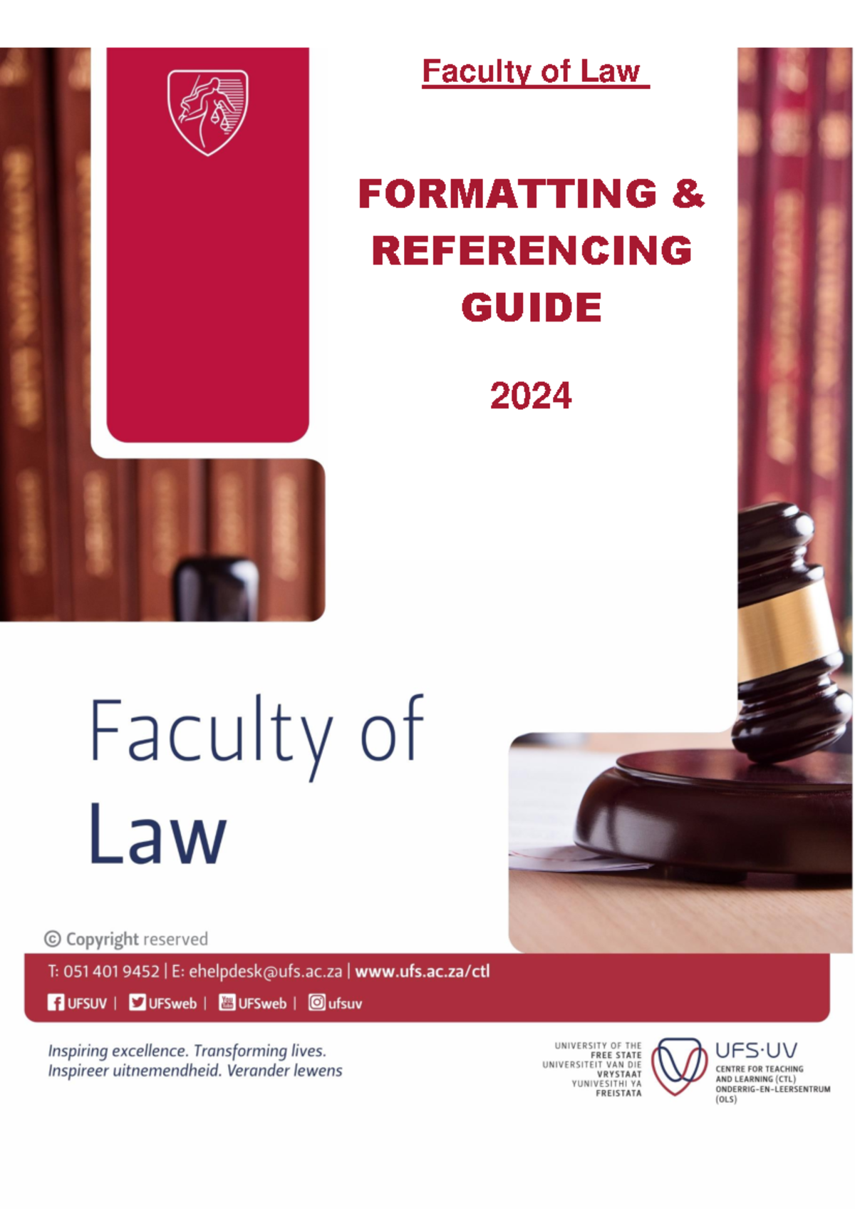 Formatting and Referencing Guide 2024(1) - Faculty of Law FORMATTING ...