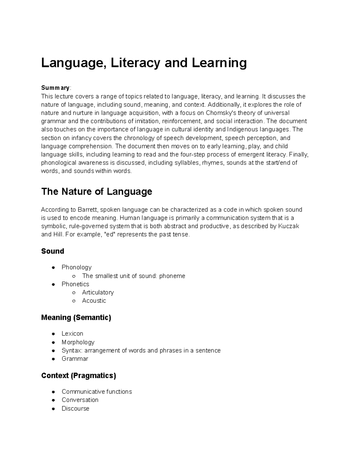 Language, Literacy and Learning - Language, Literacy and Learning ...