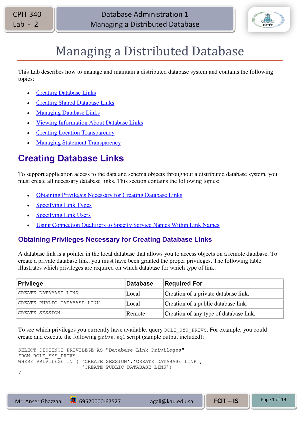 distributed database case study