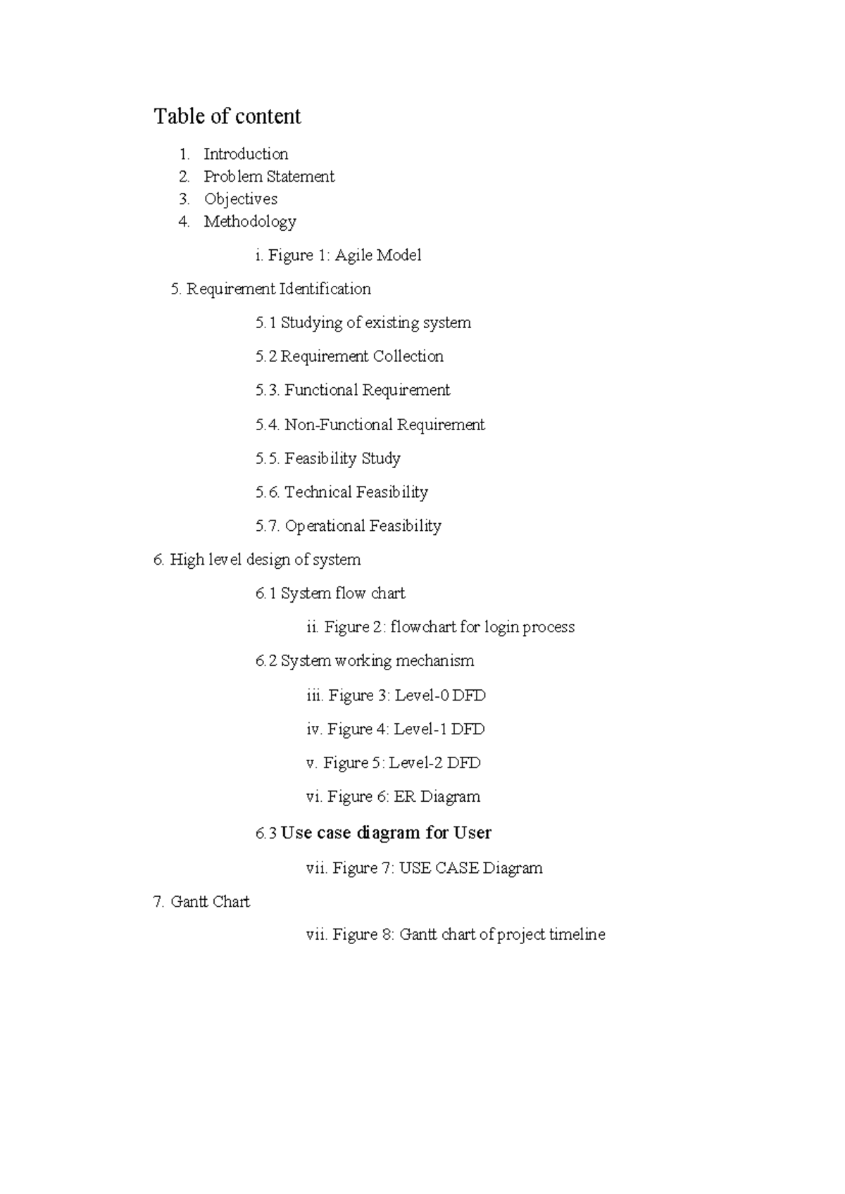 Redy to print - just a front page of a report - Table of content 1 ...