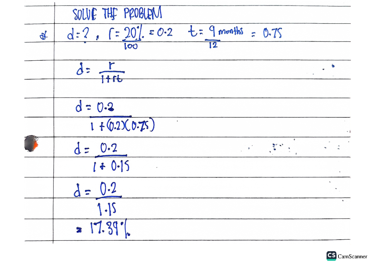 Discount rate - hope it help - Financial in Accounting - SOLVE THE ...