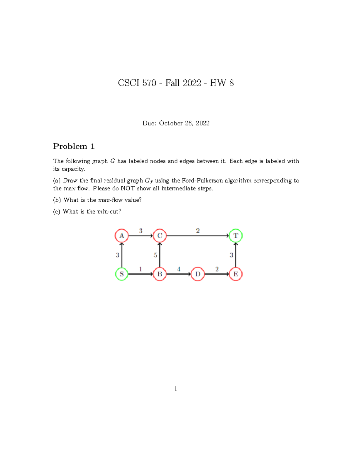 CSCI570 HW 8 - Homework Solution HW8 - CSCI 570 - Fall 2022 - HW 8 Due ...