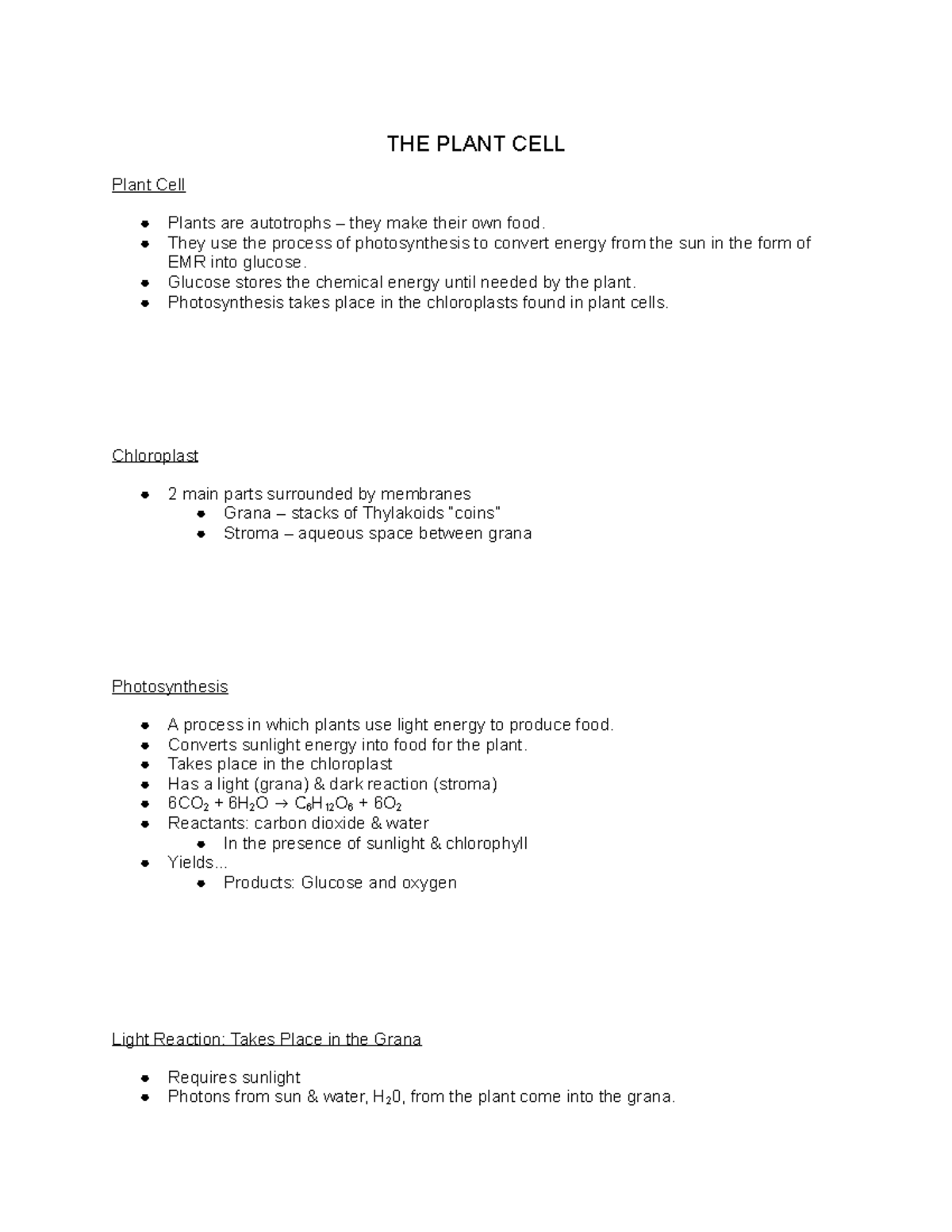 life-science-notes-2-part-1-the-plant-cell-the-plant-cell-plant-cell