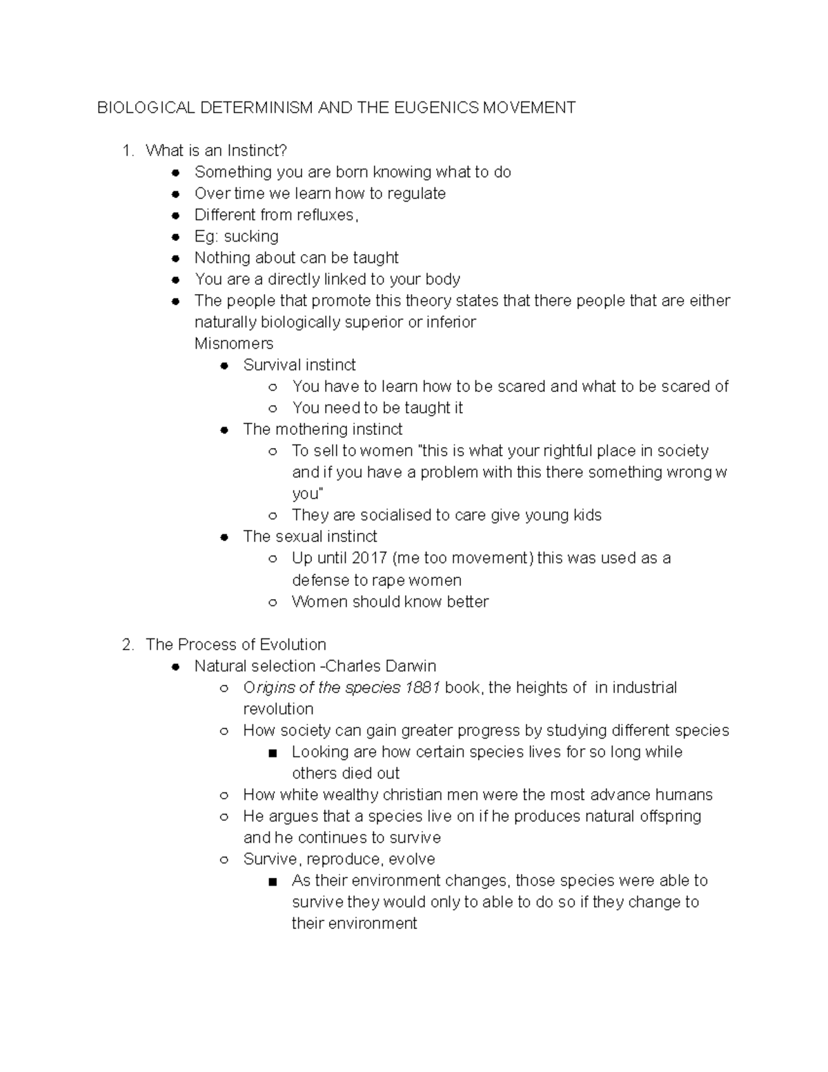 SOC 103 - module 3 - Notes for Kelly Train's class - BIOLOGICAL ...
