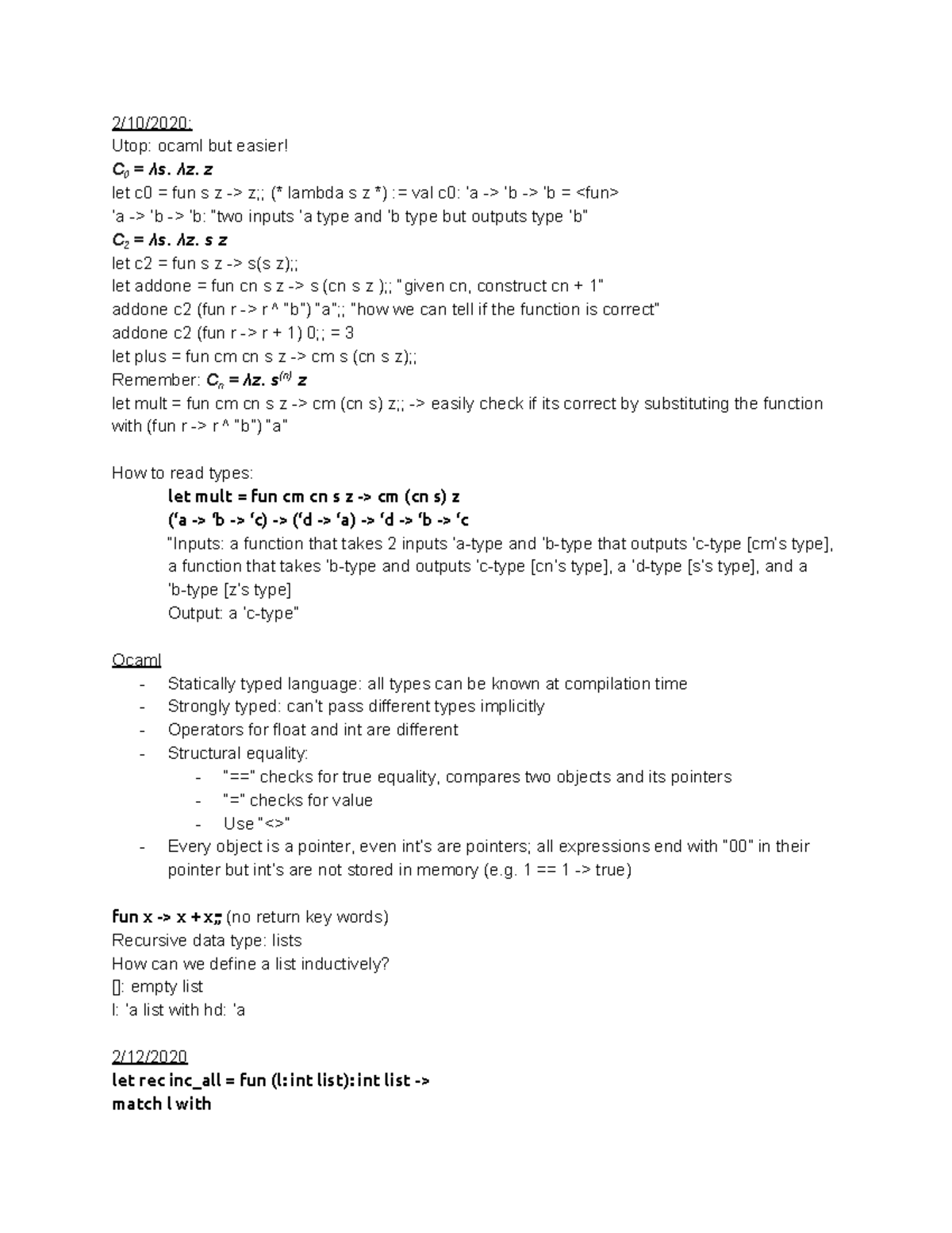 Coms 4115 Notes Week 4 Professor Ronghui Gu Studocu