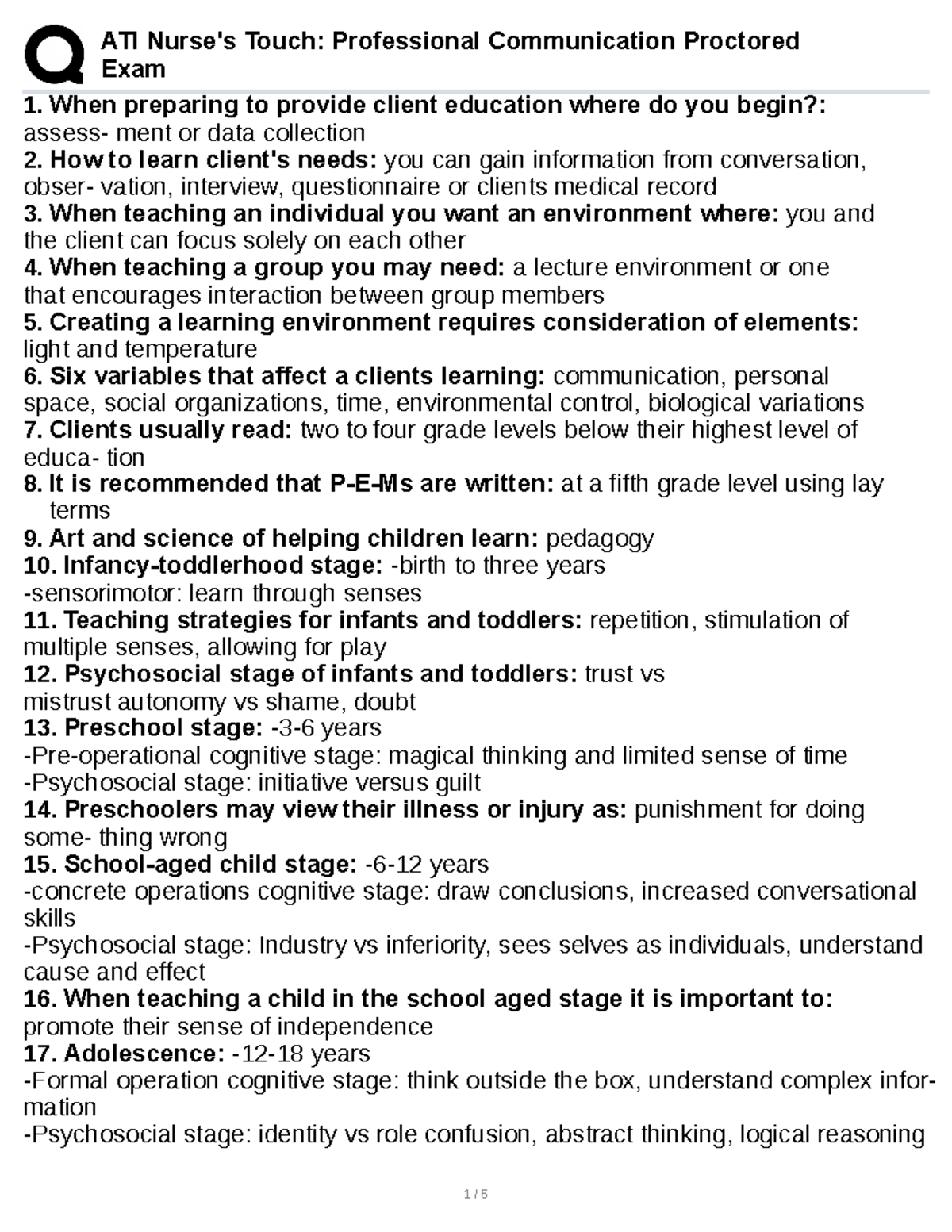 Ati Becoming A Professional Nurse Proctored Exam Quizlet - l7tbgc5