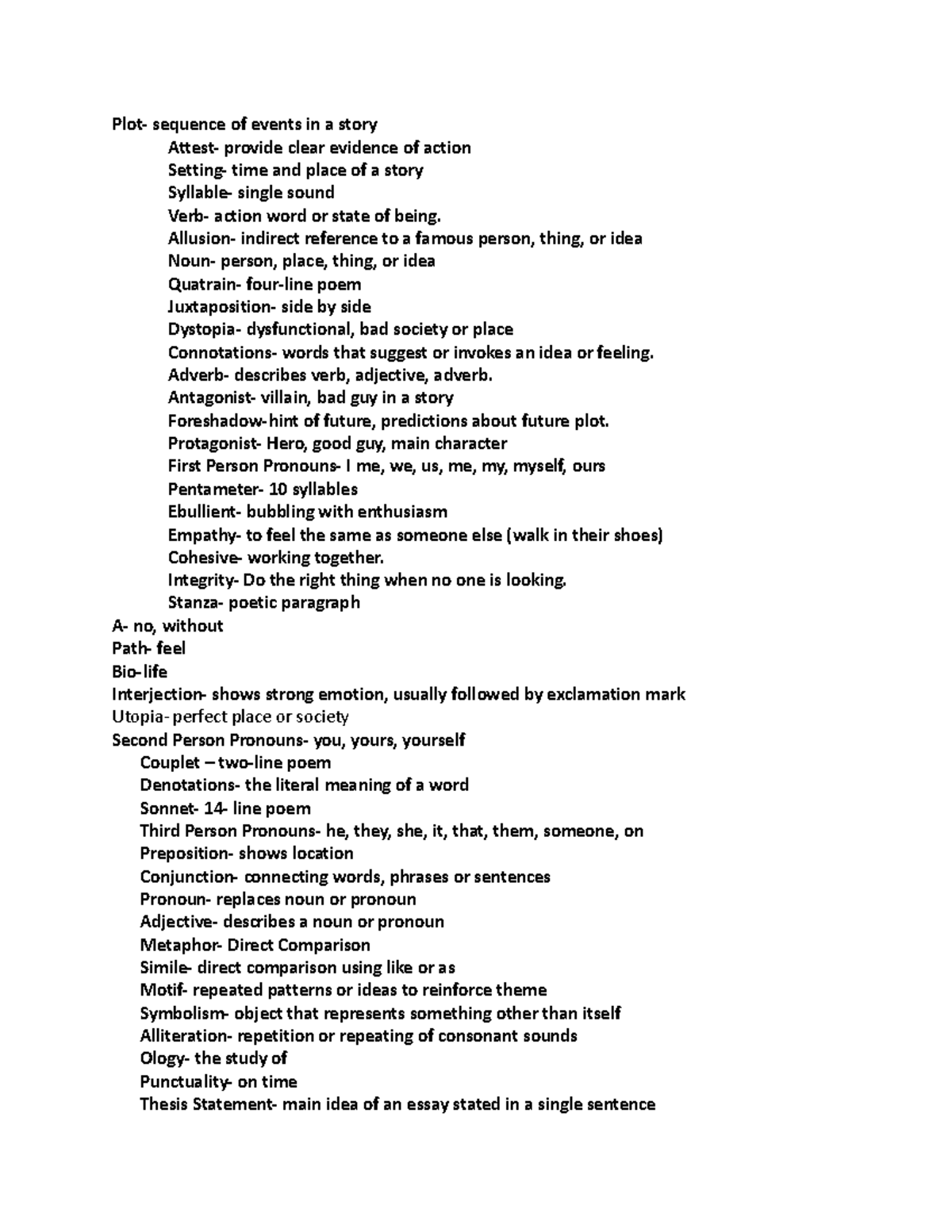 9 13+Long+Term+Retention+Vocabulary+Terms+2023 - Plot- sequence of ...