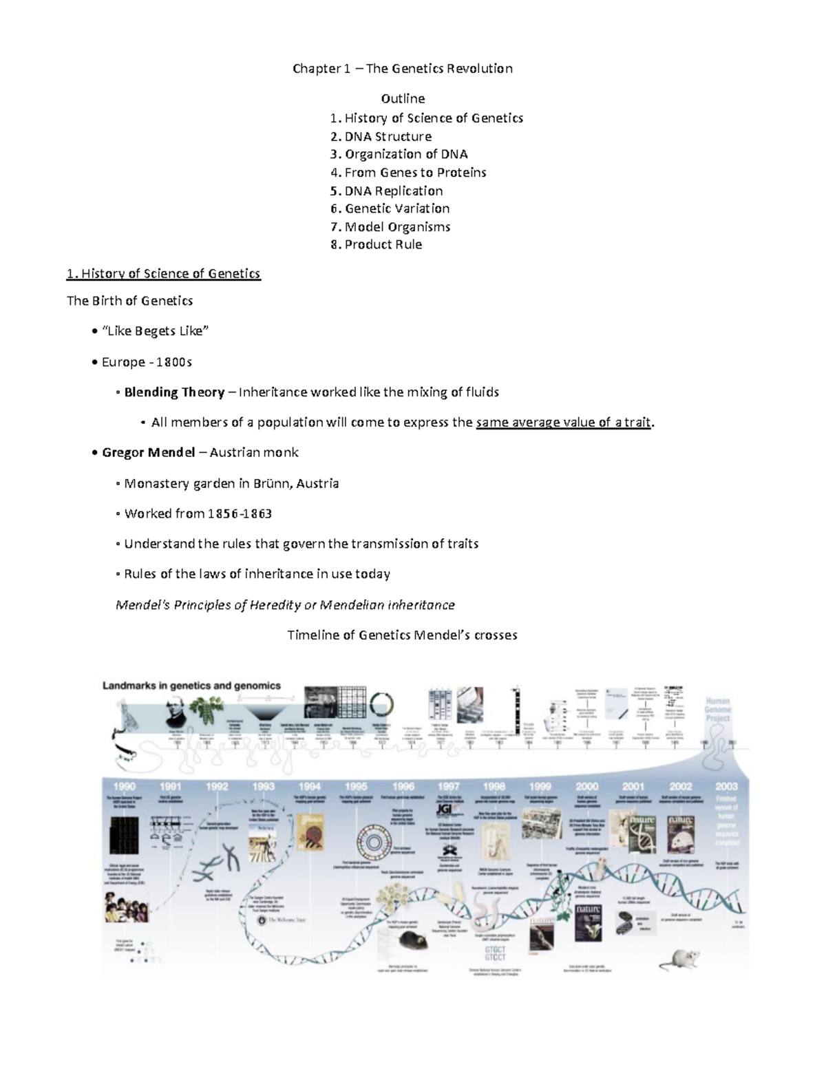 Chapter 1 Genetic Revolution Chapter 1 The Genetics Revolution Outline History Of Science 1134