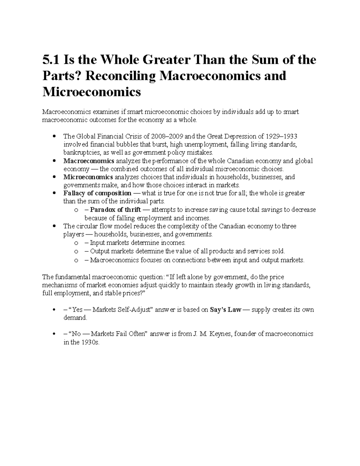 C5-6 - Lecture notes for econ 1010 chapter 5 and 6 - econ1010 - Yorku ...