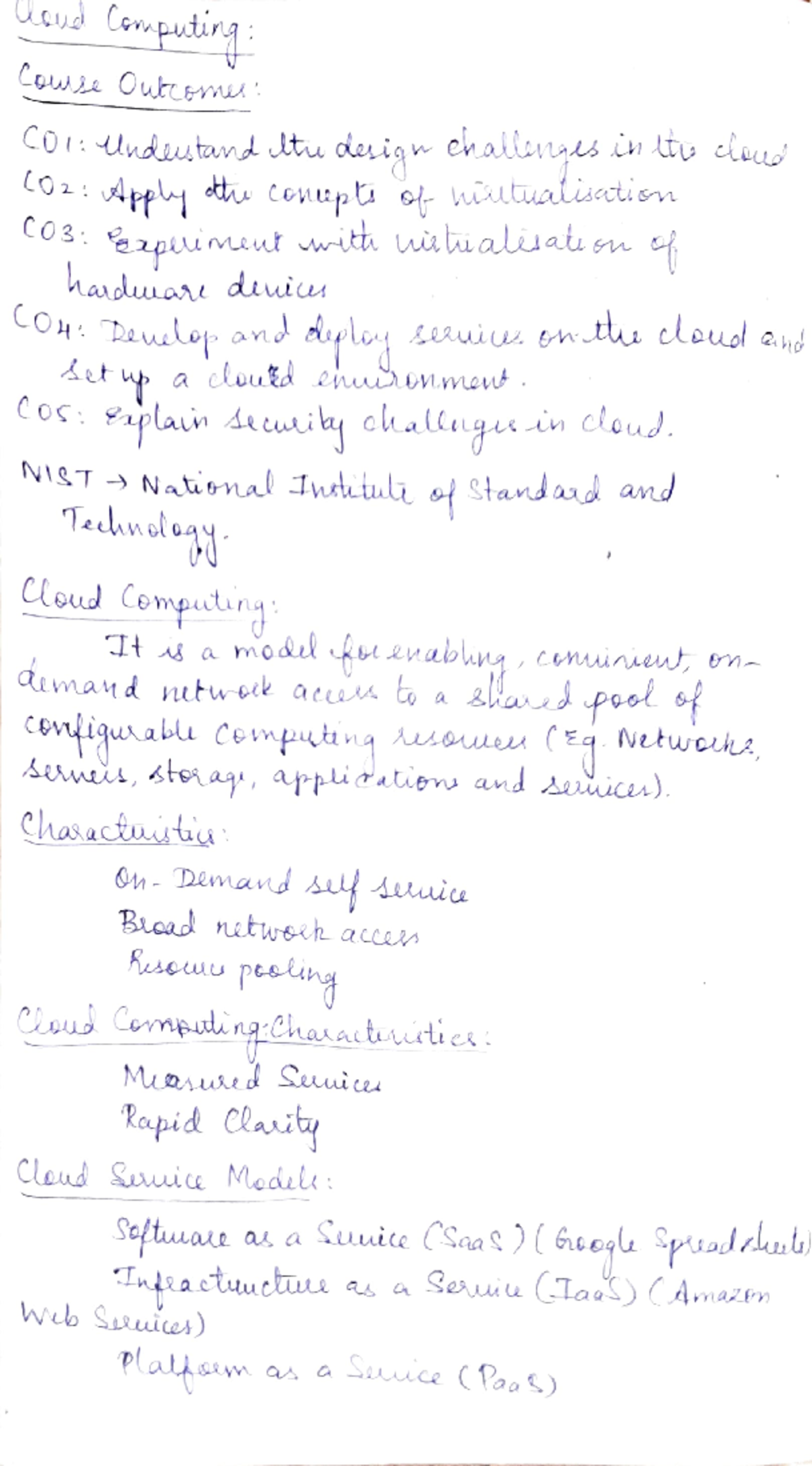 Cloud Computing Notes Week 1 - Cowe Out: t haduiare diuien Aet u a ...