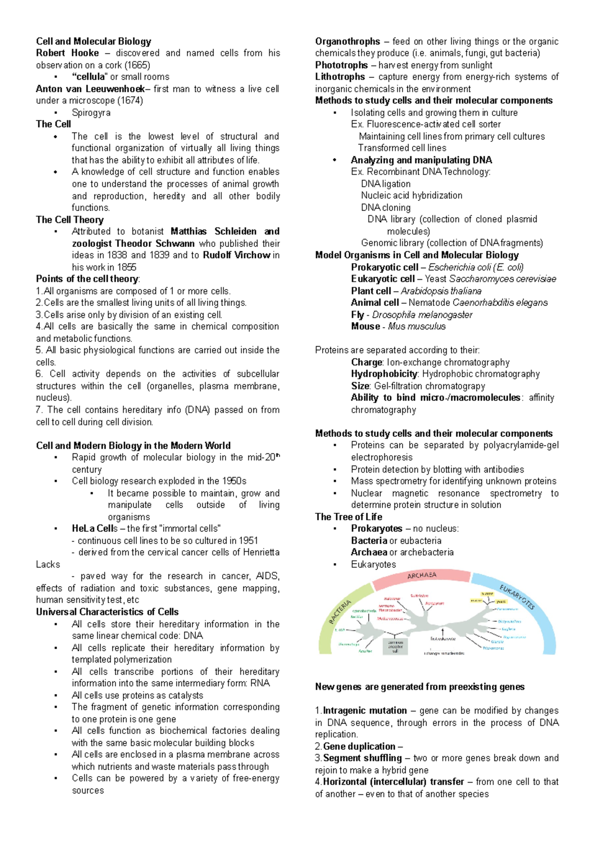 Cell and Molecular Biolog Reviewer - Cell and Molecular Biology Robert ...