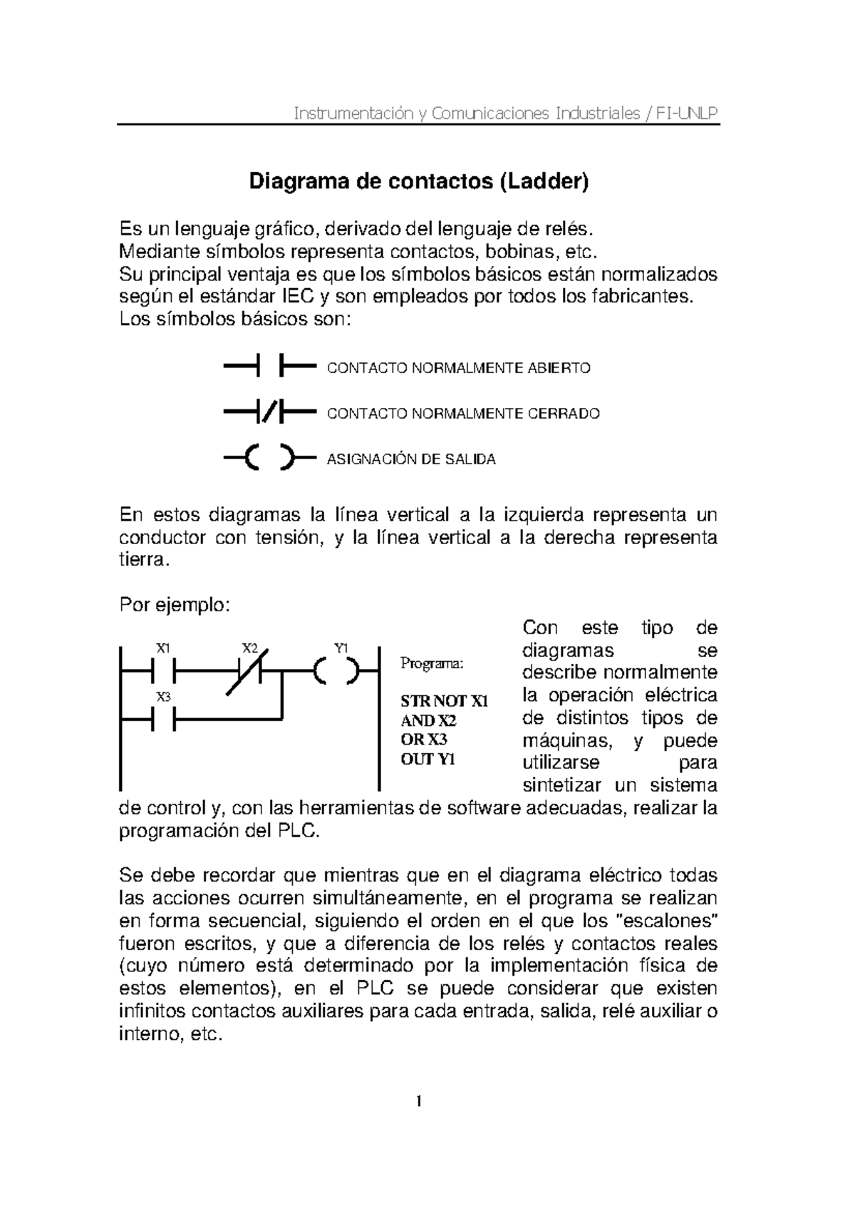 Ladder Inicios de Programacion - Diagrama de contactos (Ladder) Es un ...