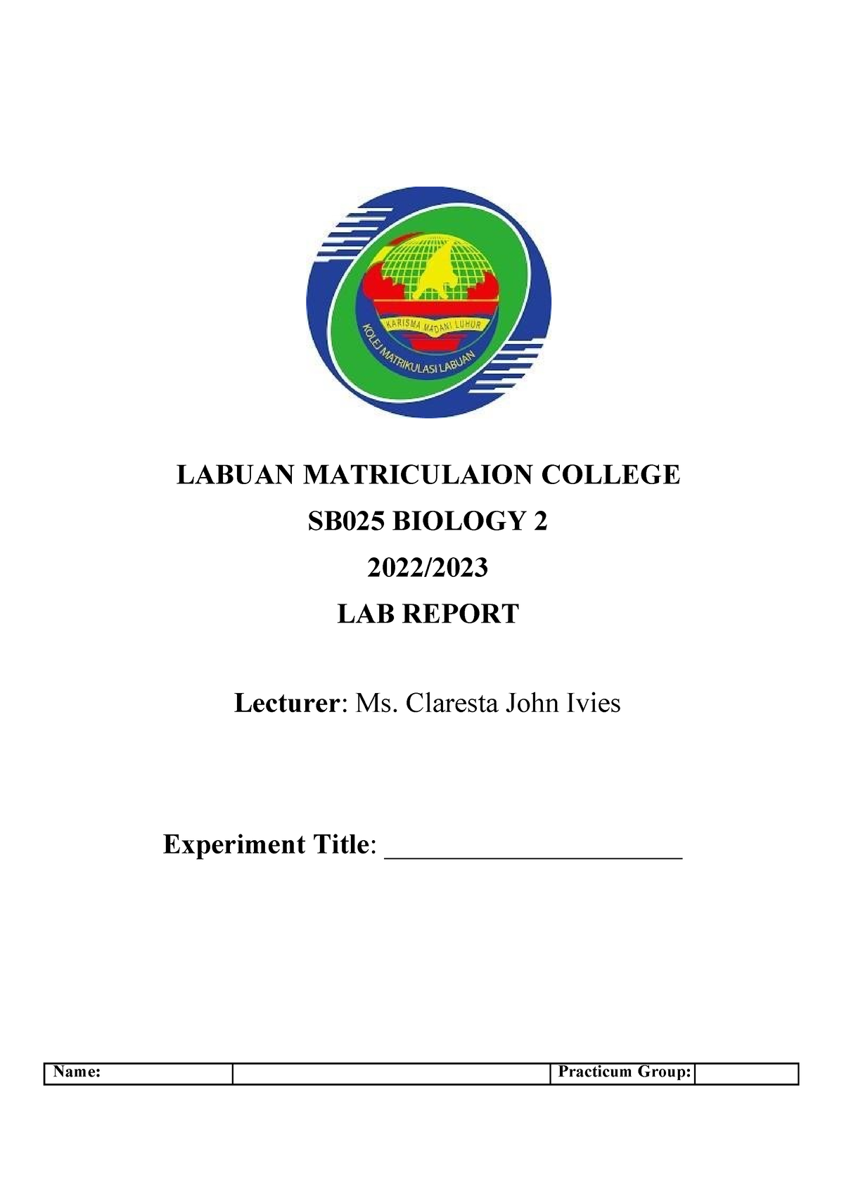 sb025 experiment 11 lab report