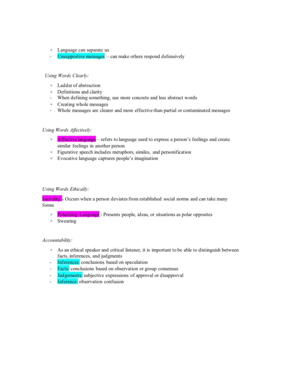 Chapter 3 Verbal Communication SPC1024 Studocu