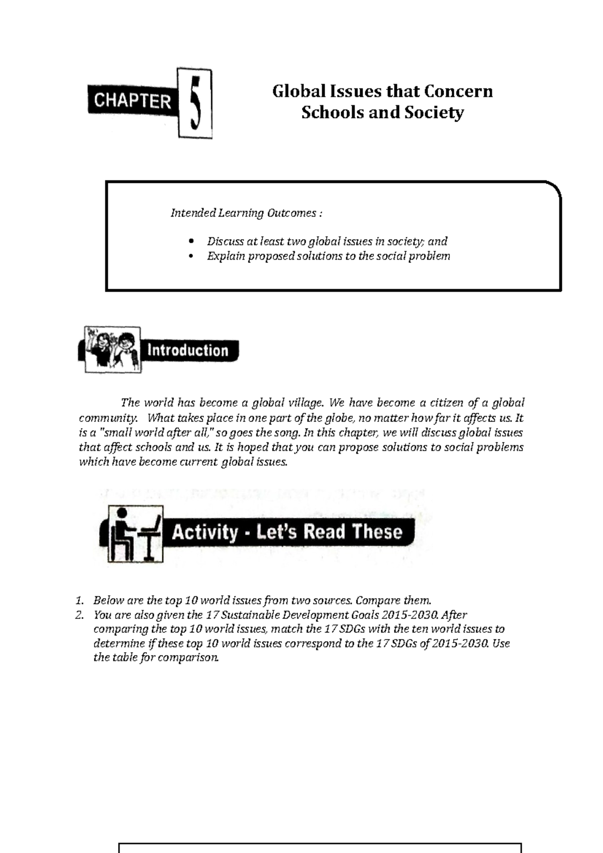 global issues that concern schools and society essay