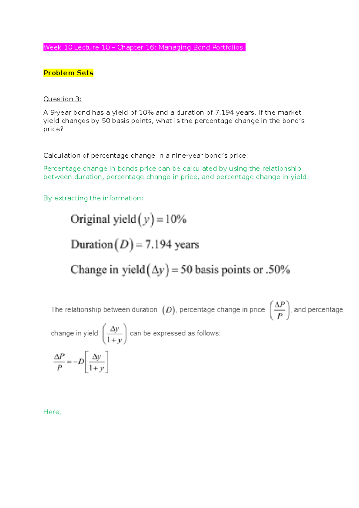  Solution IPA Week 10 Chapter 16 Week 10 Lecture 10 Chapter 16