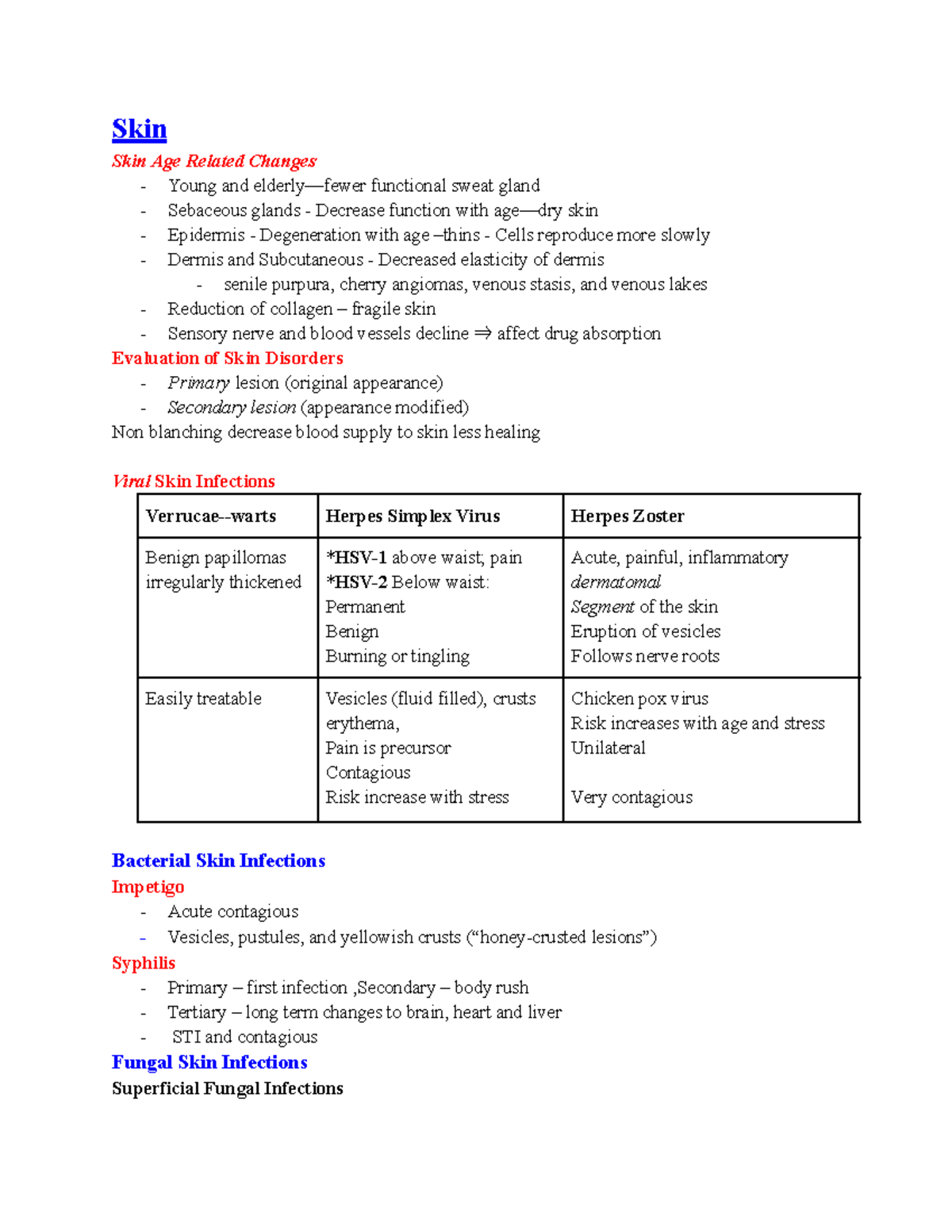 N221 Skin class note Skin Skin Age Related Changes Young and