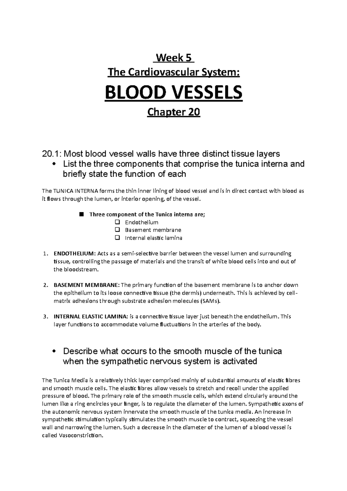 assignment 2 week 5 cardiovascular activity