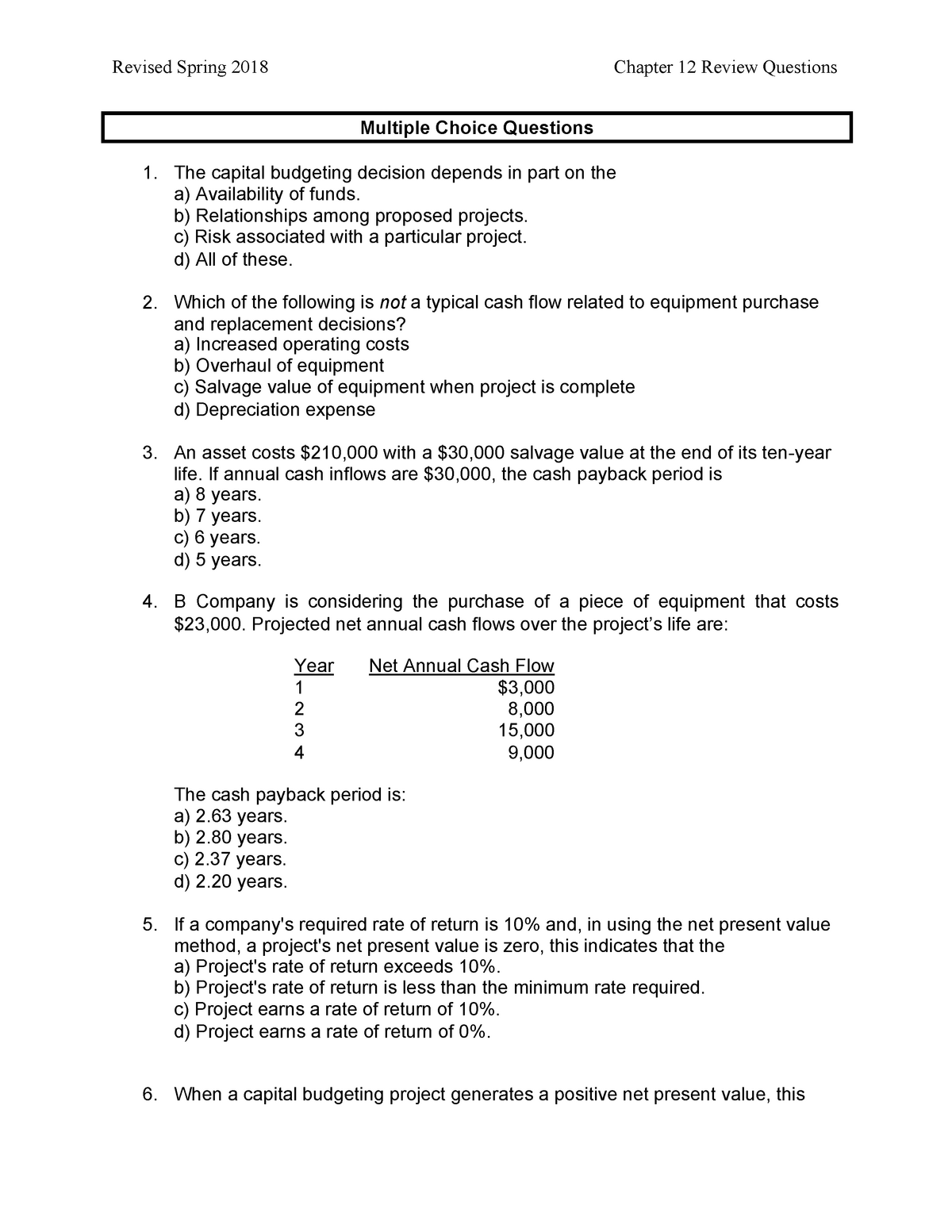 chap9npv-cfgdh-the-capital-budgeting-decision-depends-in-part-on