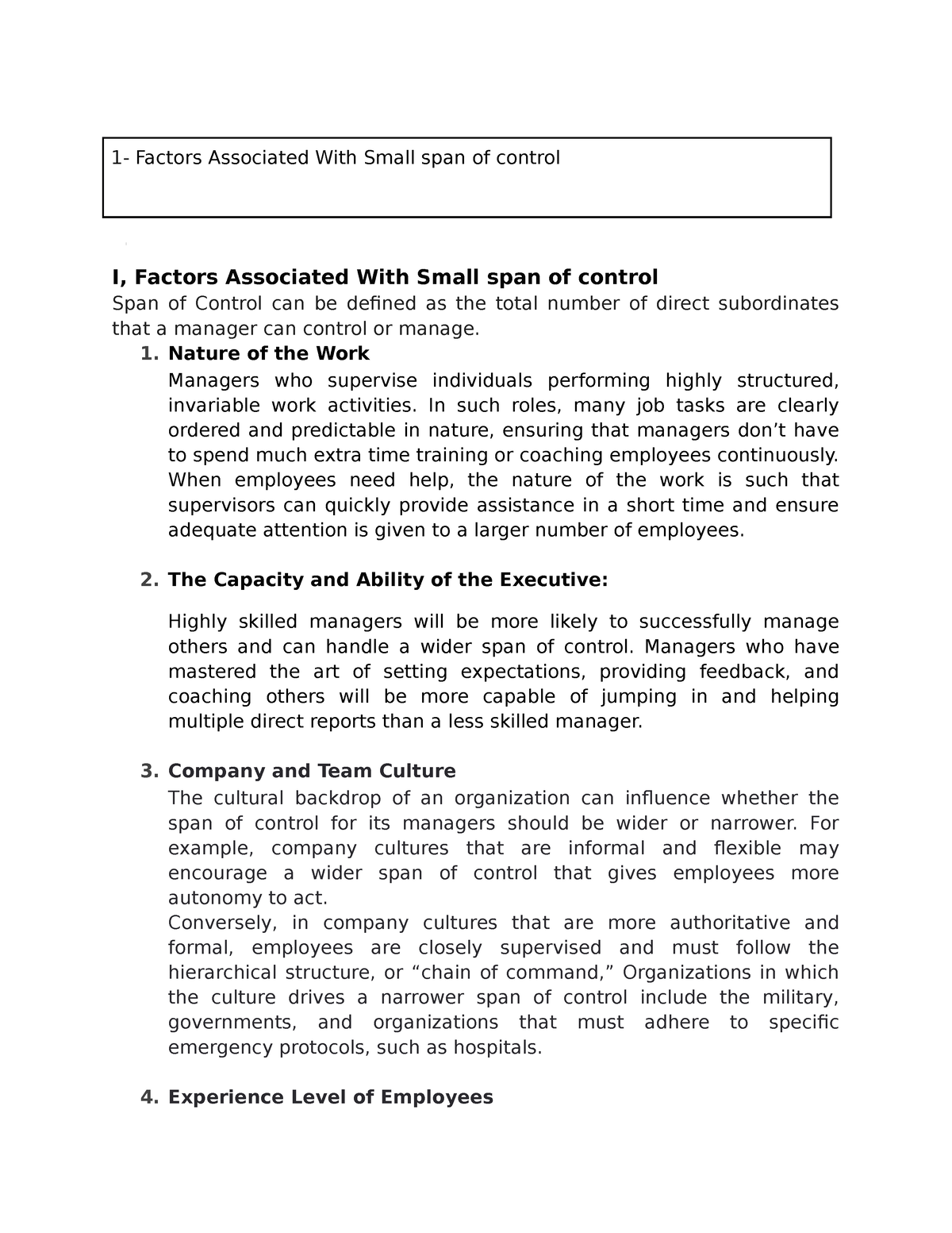 1-factors-associated-with-small-span-of-control-1-of-the-work