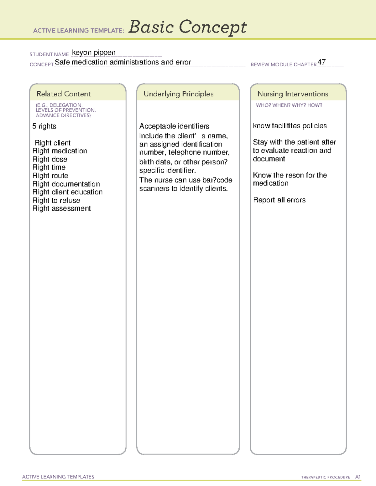 Ati 2023 Med Surge - Ati - Active Learning Templates Therapeutic 