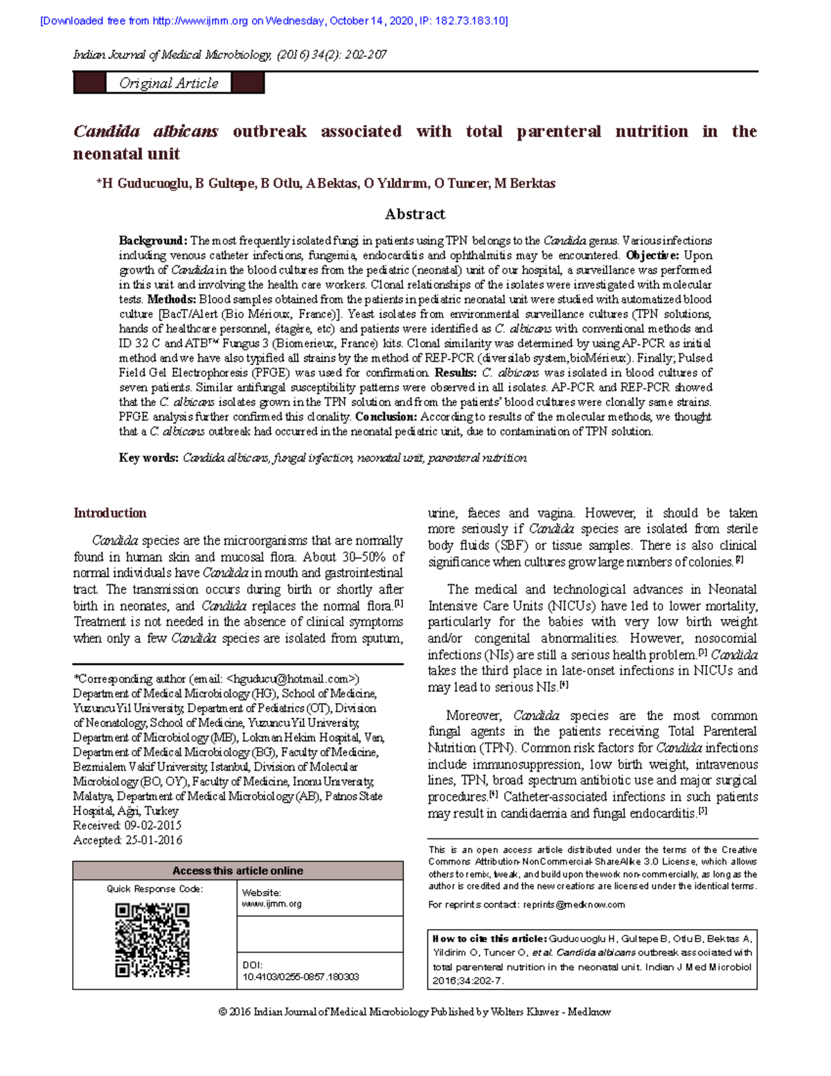 1s2 boi i donr know 1 © 2016 Indian Journal of Medical