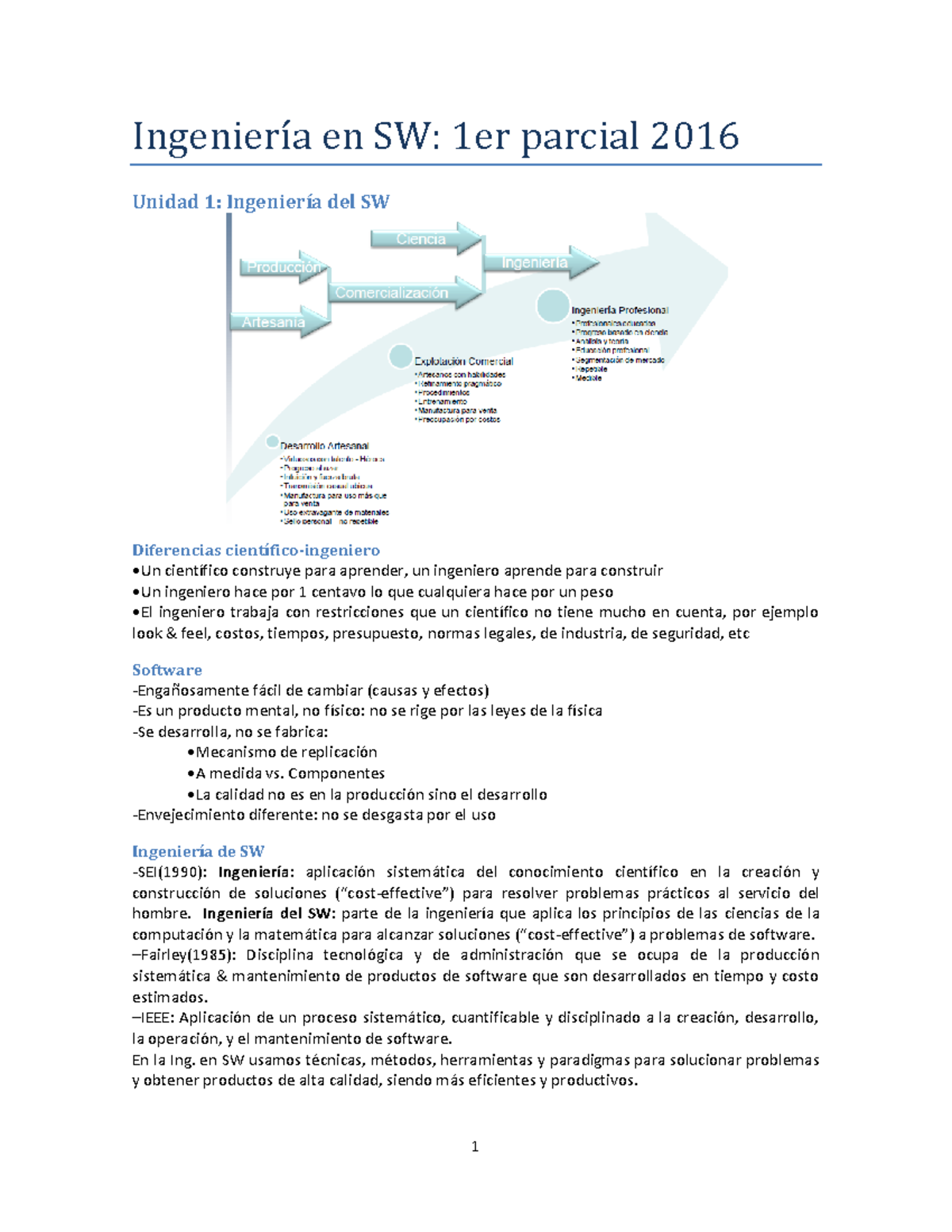 Ingenier a SW1er Parcial AGR V1 Ingenier a En Sistemas De StuDocu