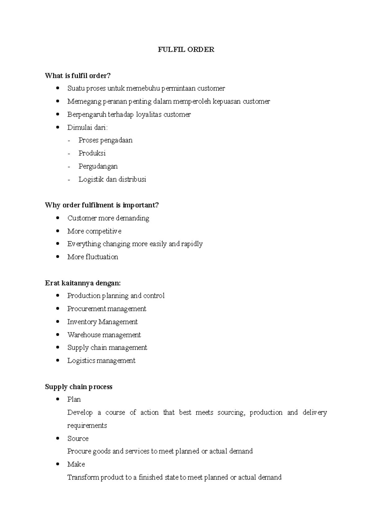 Fulfil Order in Industrial Engineering - FULFIL ORDER What is fulfil ...