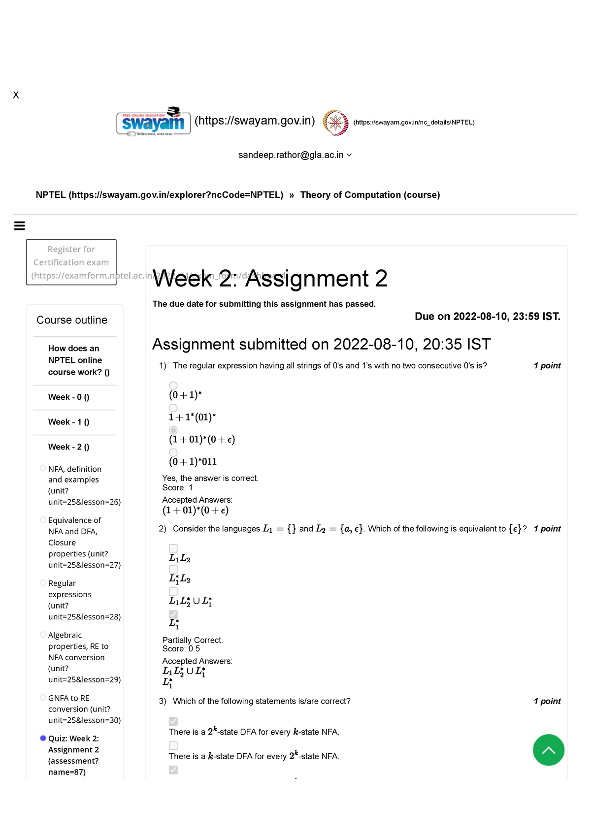 analytical chemistry nptel assignment answers