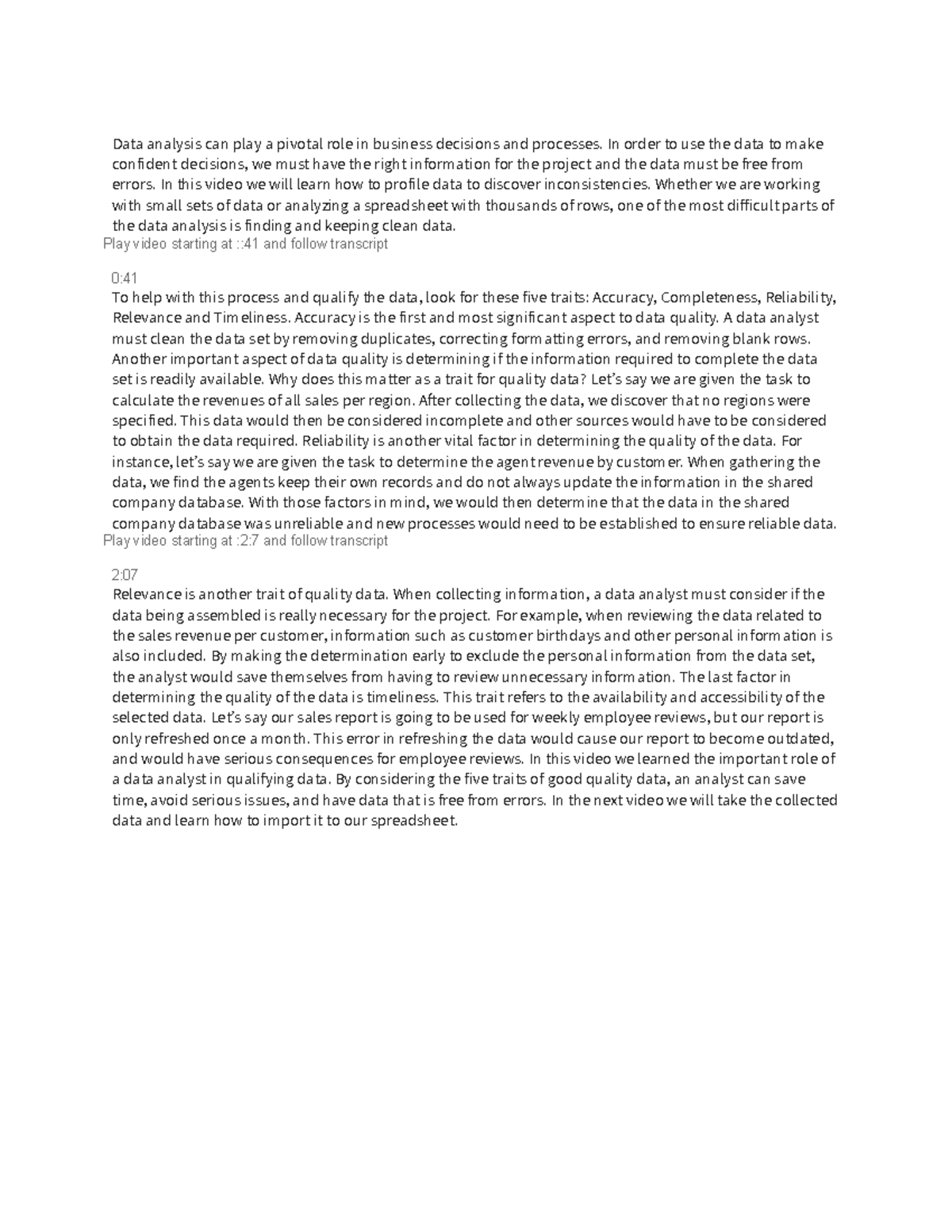 Importance of Data Profiling for Clean and Reliable Data Analysis - Studocu