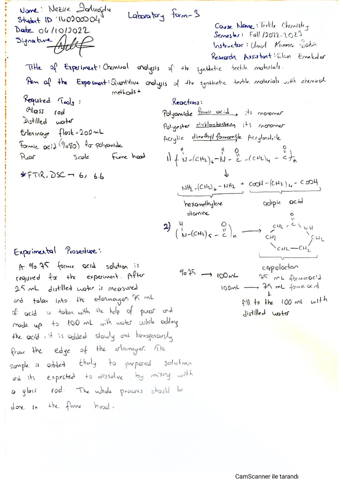 Lab3 - Lab Report - General Chemistry - Studocu