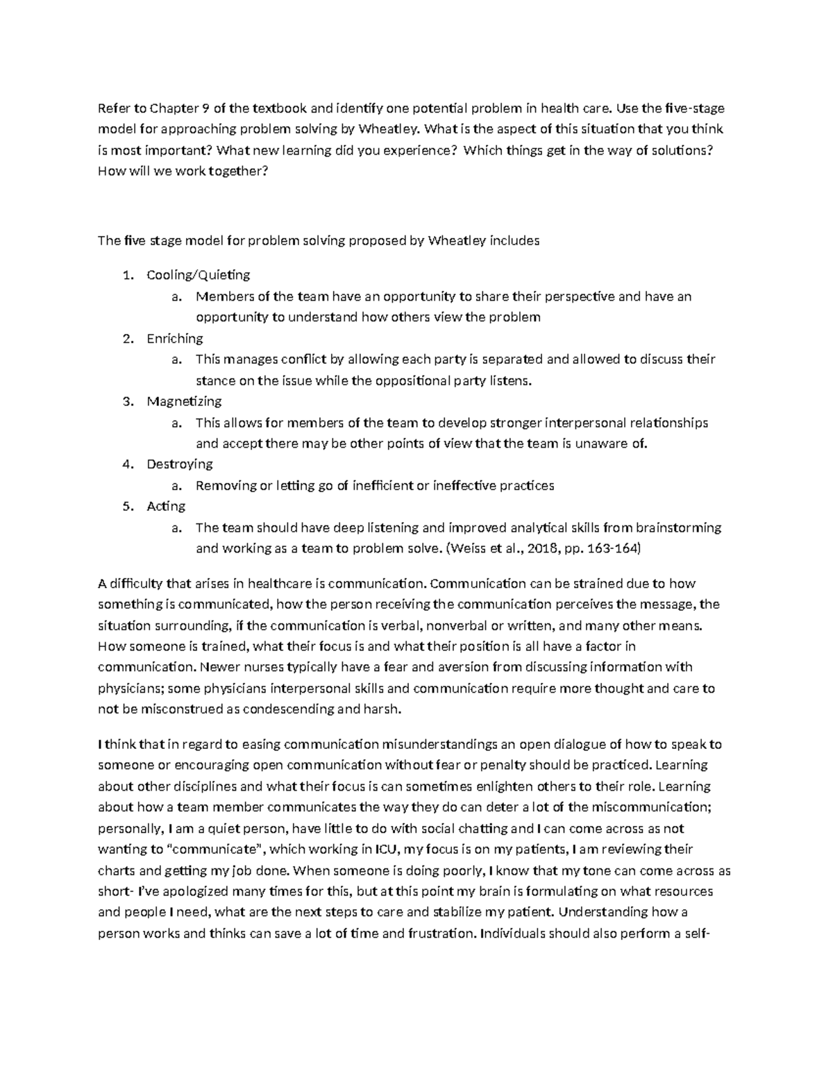 Week 4 DQ 2 - AMP 450 Coursework - Refer to Chapter 9 of the textbook ...