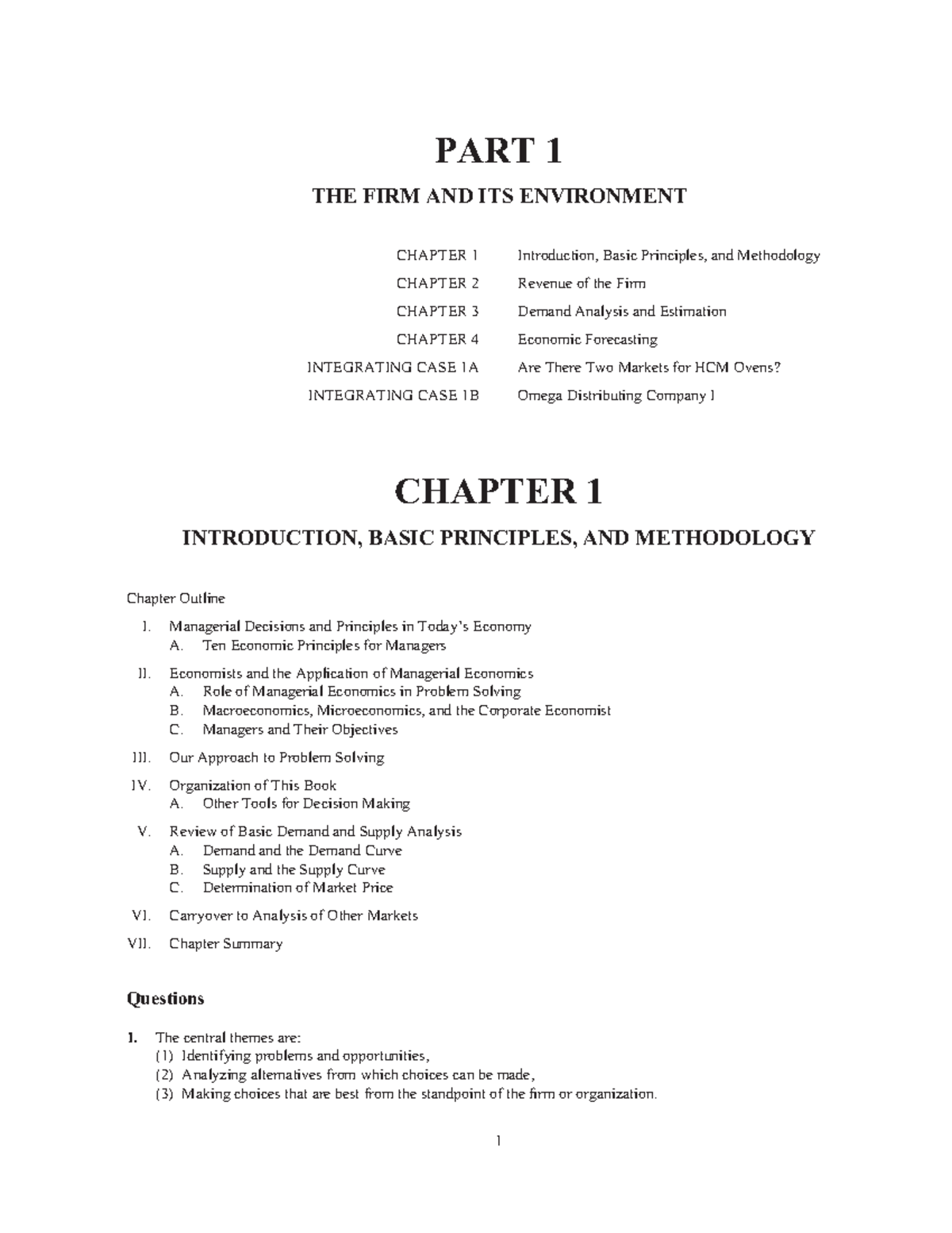 Managerial Economics: Introduction and Basic Principles - Studocu