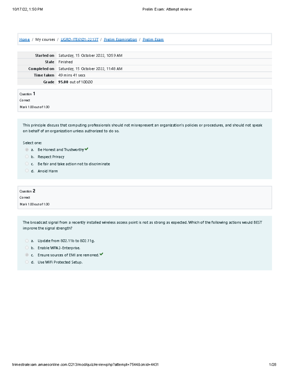 Computing Fundamentals answers - Home / My courses / UGRD-ITE6101-2213T ...