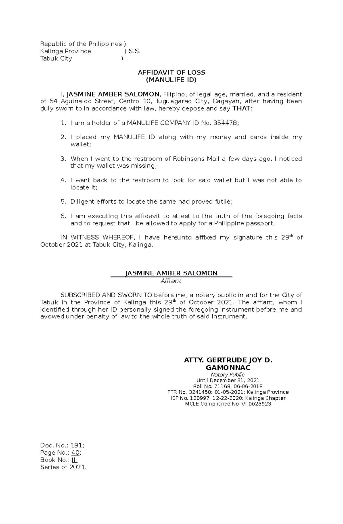 affidavit-of-loss-id-republic-of-the-philippines-kalinga-province