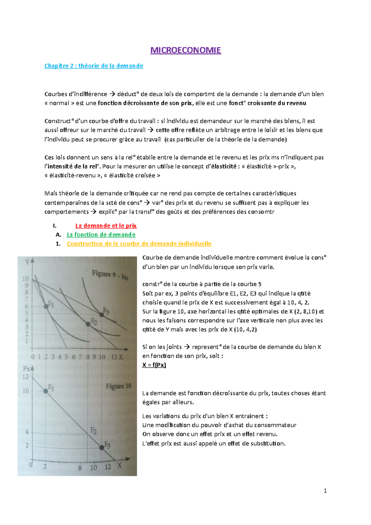 Théorie de la demande - cours - MICROECONOMIE Chapitre 2 : théorie de ...