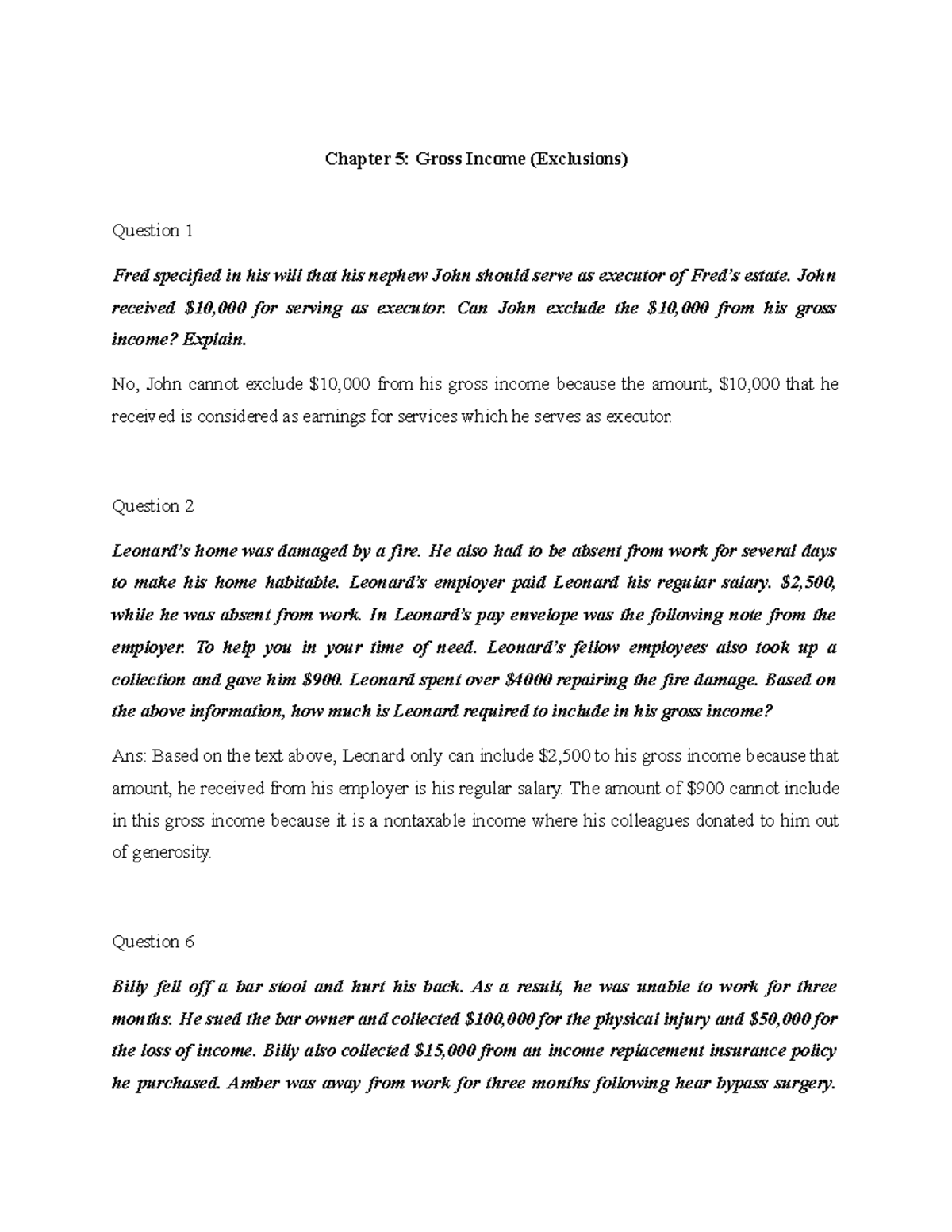 Calculation Based On Accounting Terms Personal Income Tax Studocu