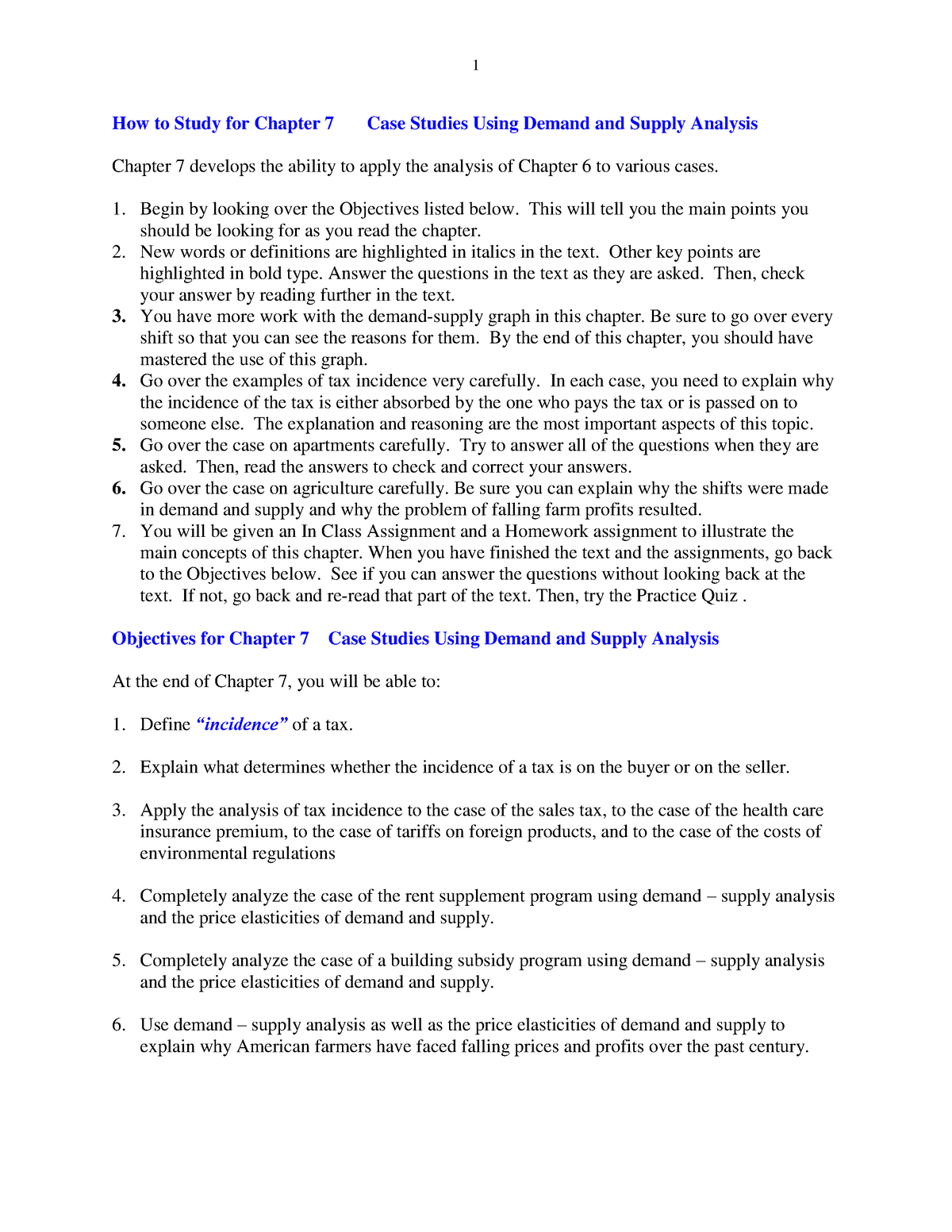 E Law Of Demand Law Of Supply And Markets How To Study For Chapter 