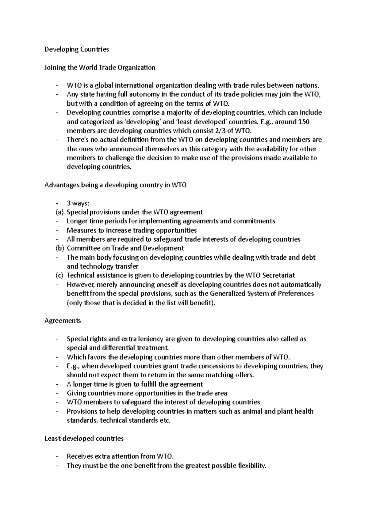 Developing Countries - Developing Countries Joining the World Trade ...